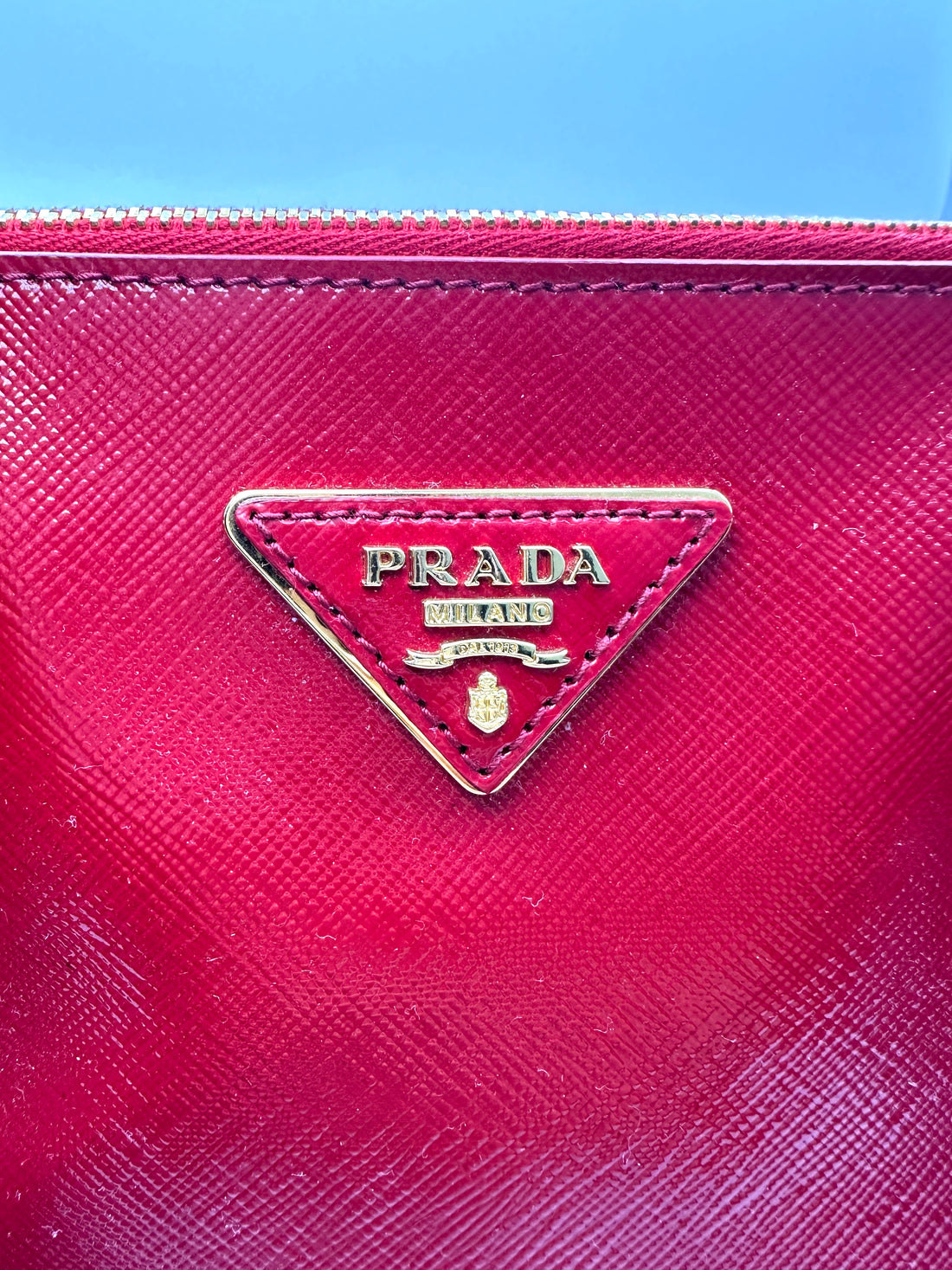 Prada Galleria Red Saffiano Leather Medium Size Handle Bag PR384