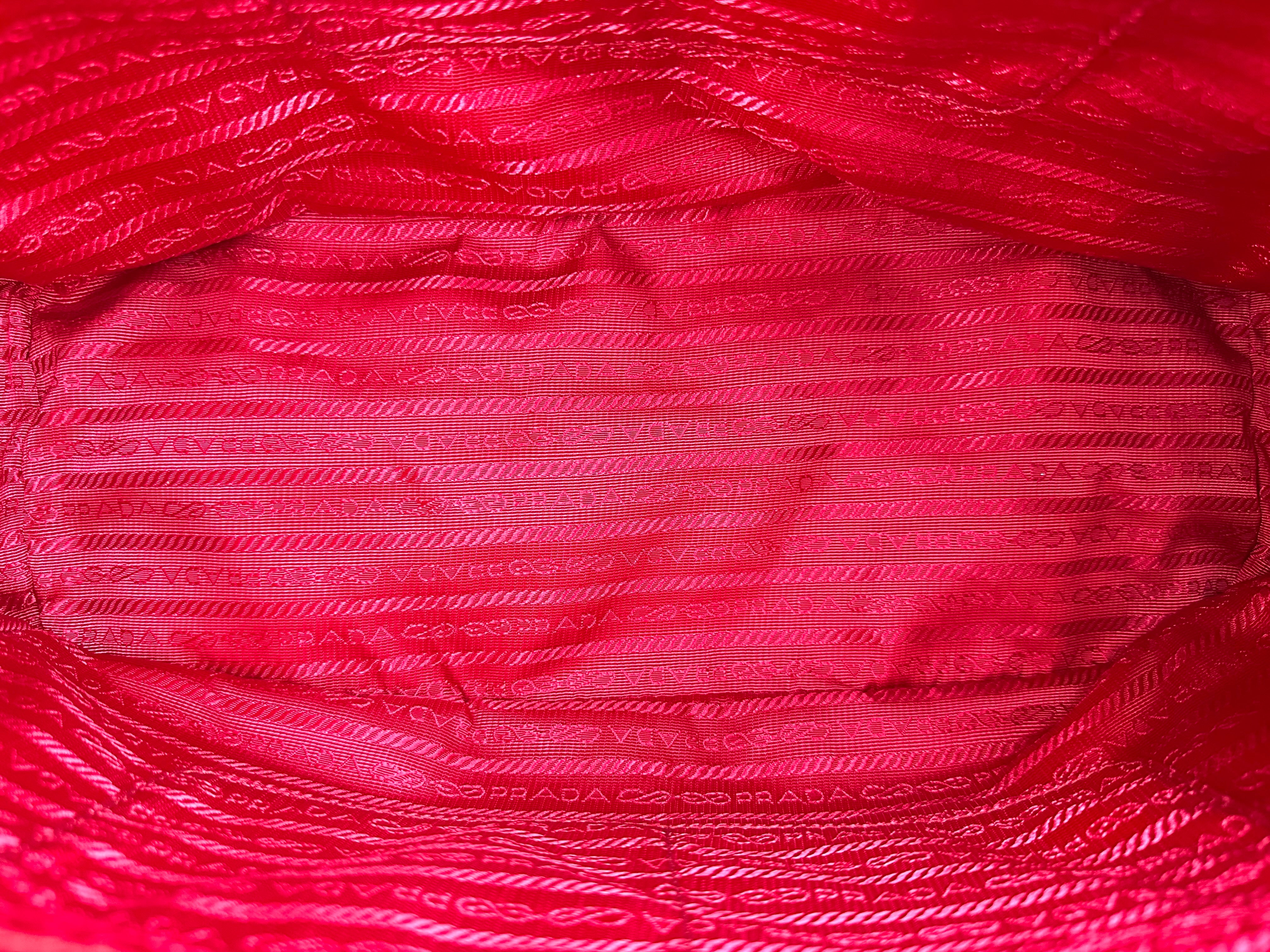 Prada Galleria Red Saffiano Leather Medium Size Handle Bag PR384