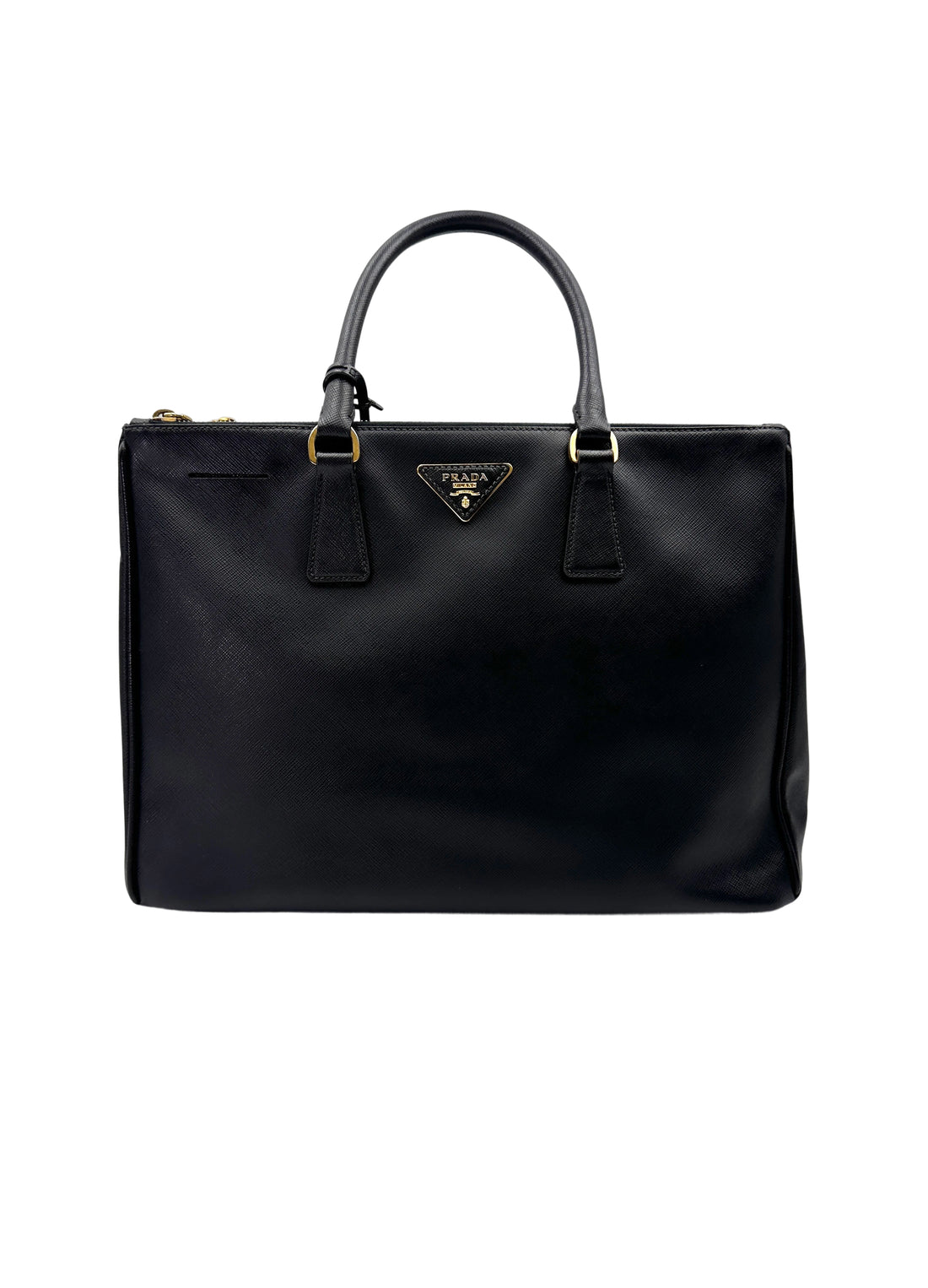 Prada Galleria Black Saffiano Leather Handle Bag PR385