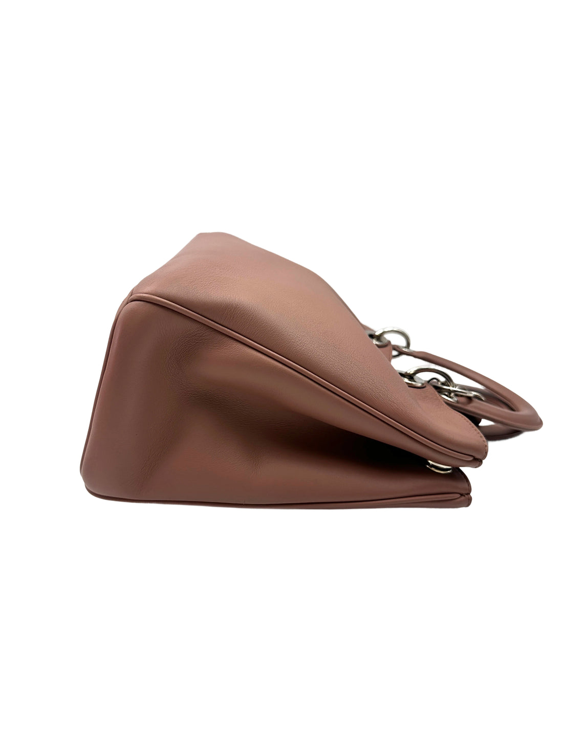 Christian Dior Diorissimo Dark Red Leather Top Handle Bag With Pouch DR749