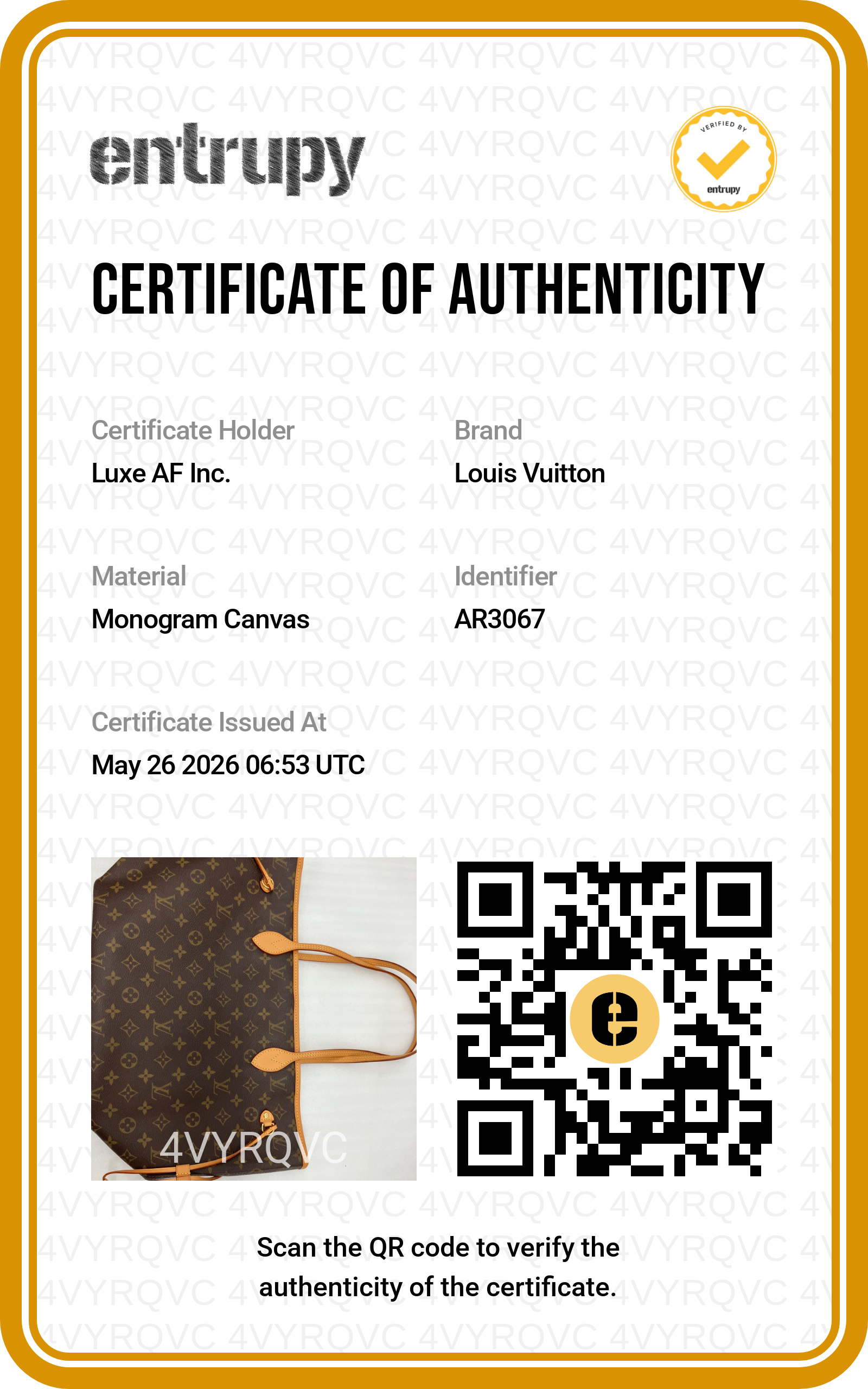 Louis Vuitton Neverfull MM Monogram Canvas Handle Bag LV2837