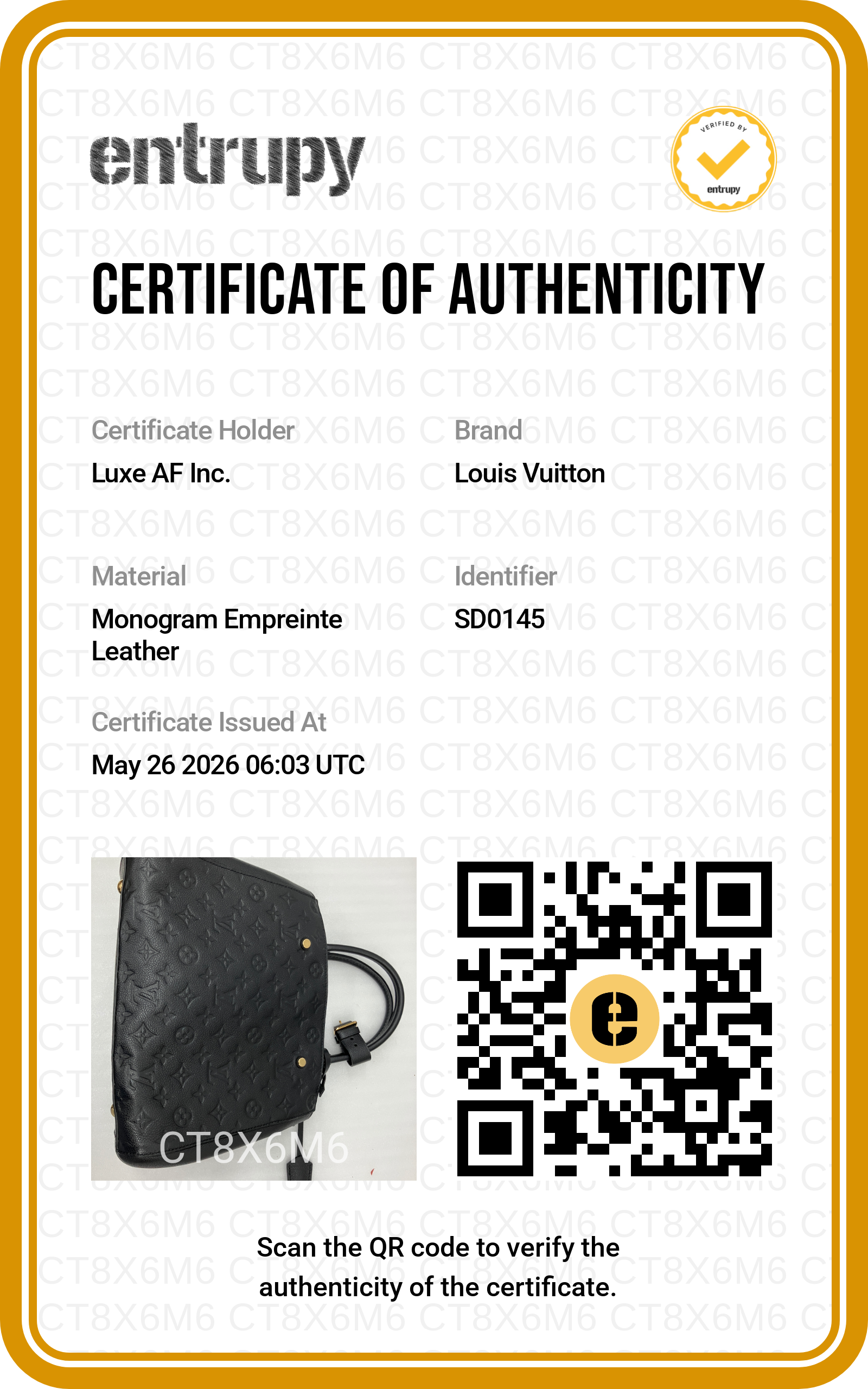 Louis Vuitton Montaigne MM Black Monogram Empreinte Handle Bag LV2833