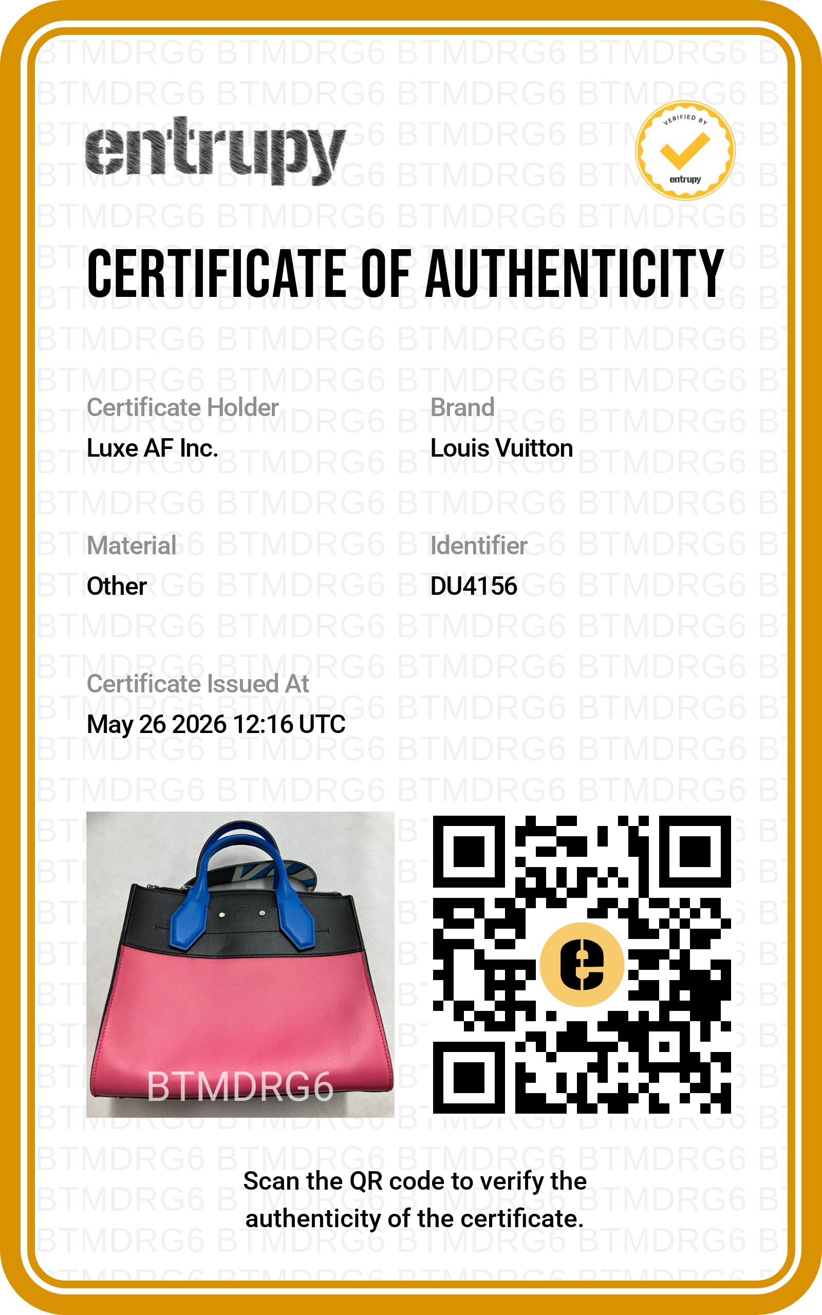 Louis Vuitton City Steamer Black/Pink Grained Leather Handle Bag LV2844