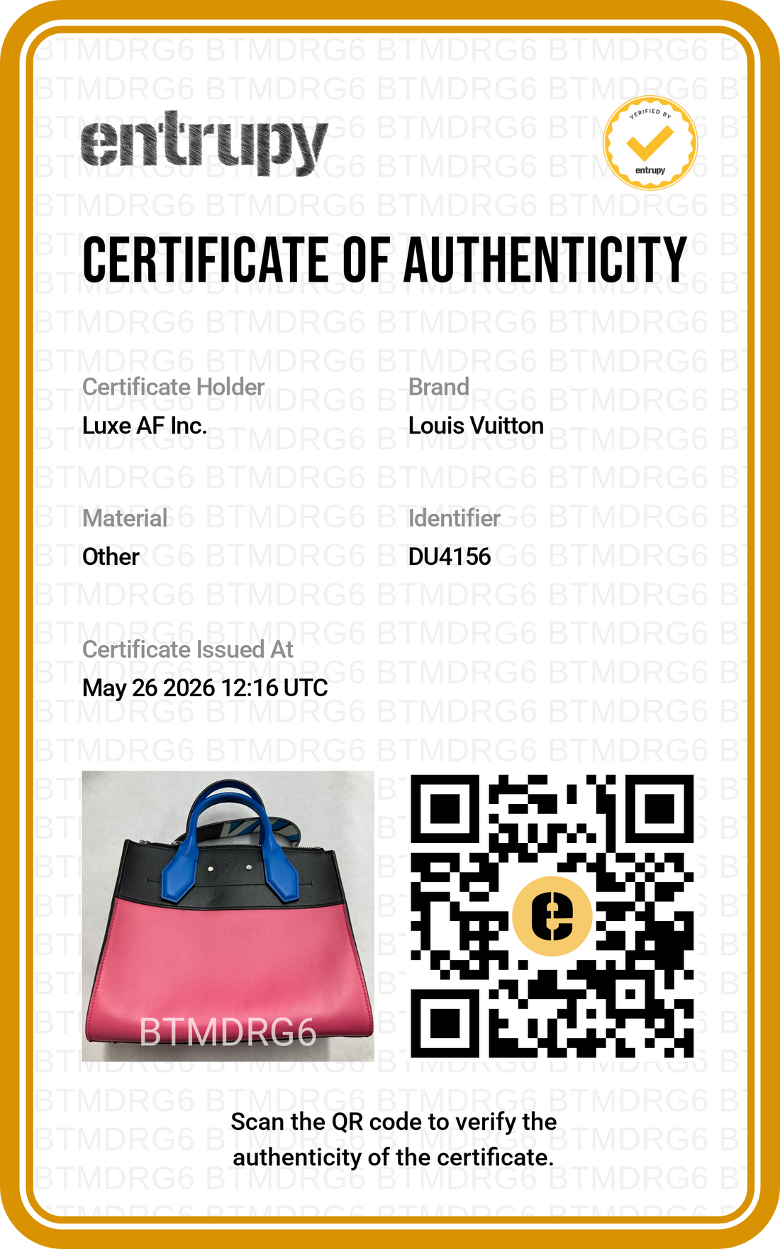 Louis Vuitton City Steamer Black/Pink Grained Leather Handle Bag LV2844
