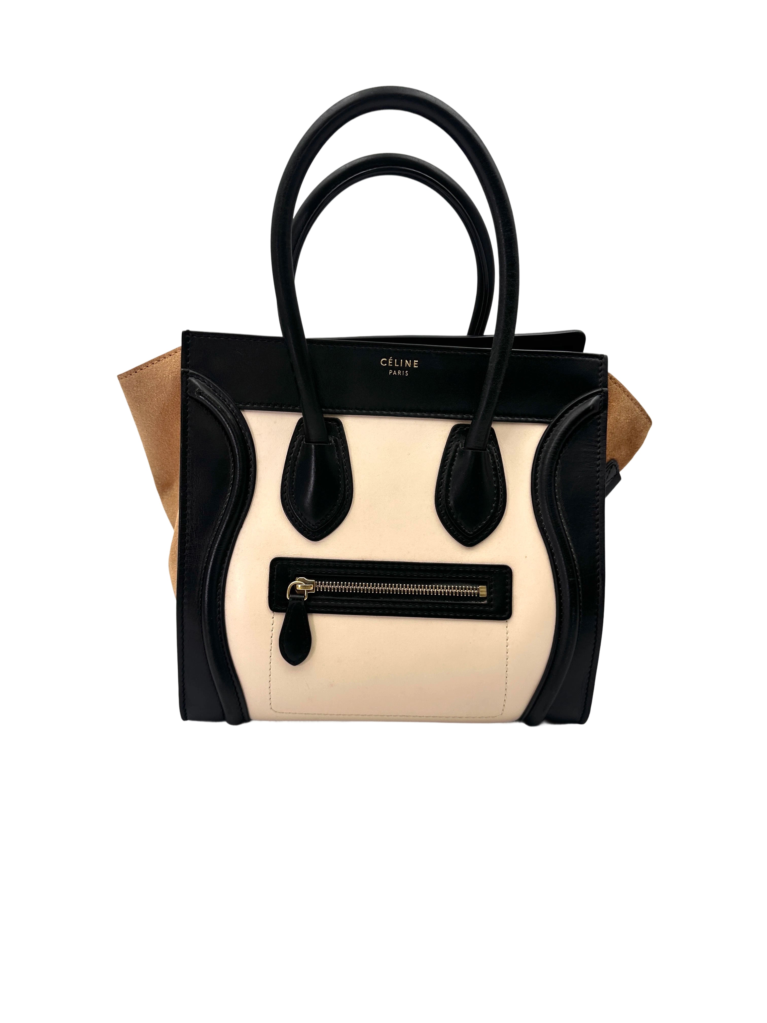 Celine Luggage Multicolor Leather Tote Handle Bag CE163