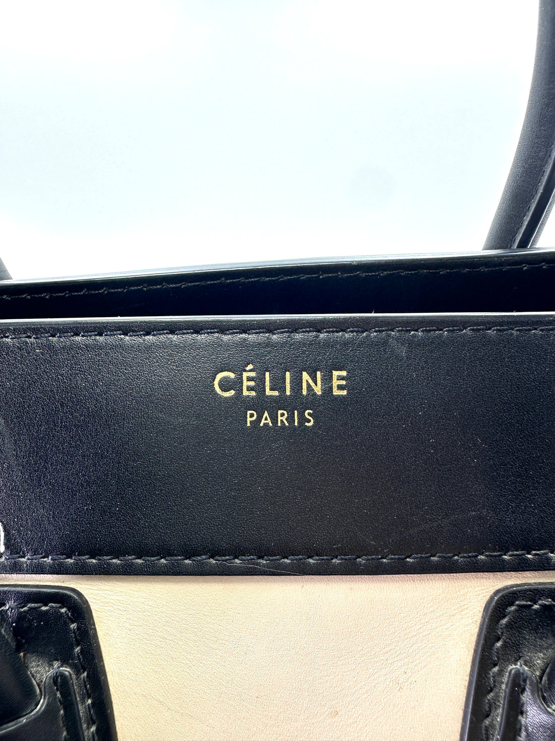 Celine Luggage Multicolor Leather Tote Handle Bag CE163