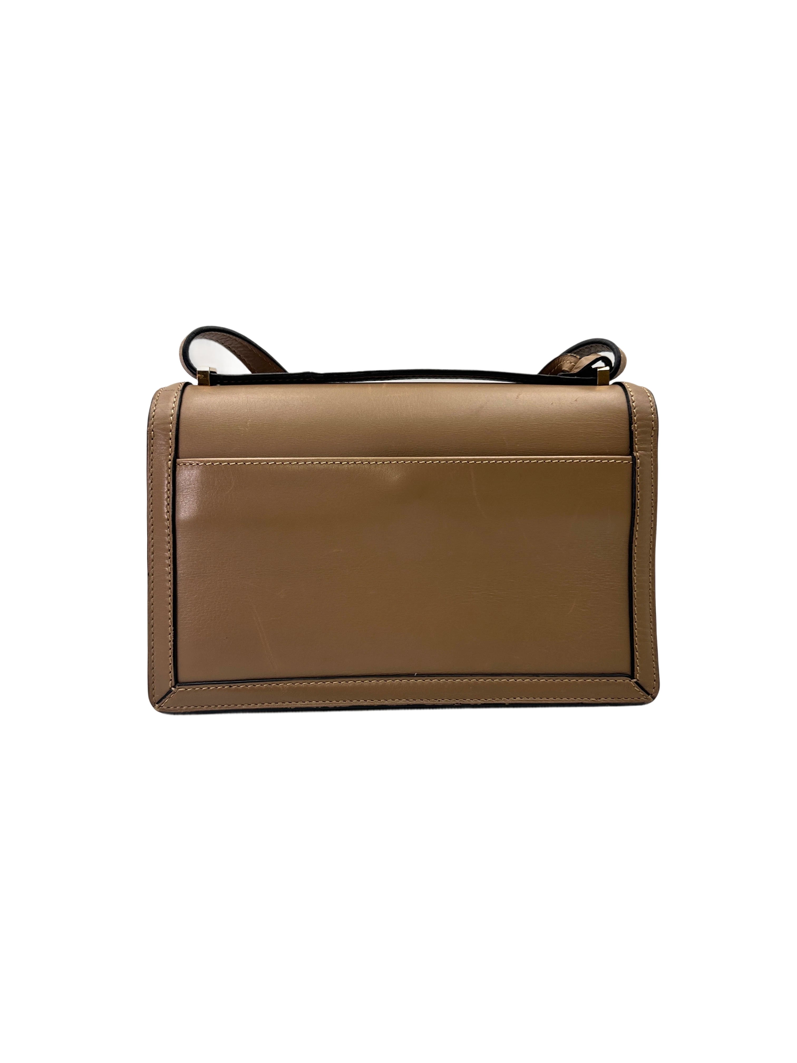 Loewe Barcelona Brown Leather Flap Bag LW89