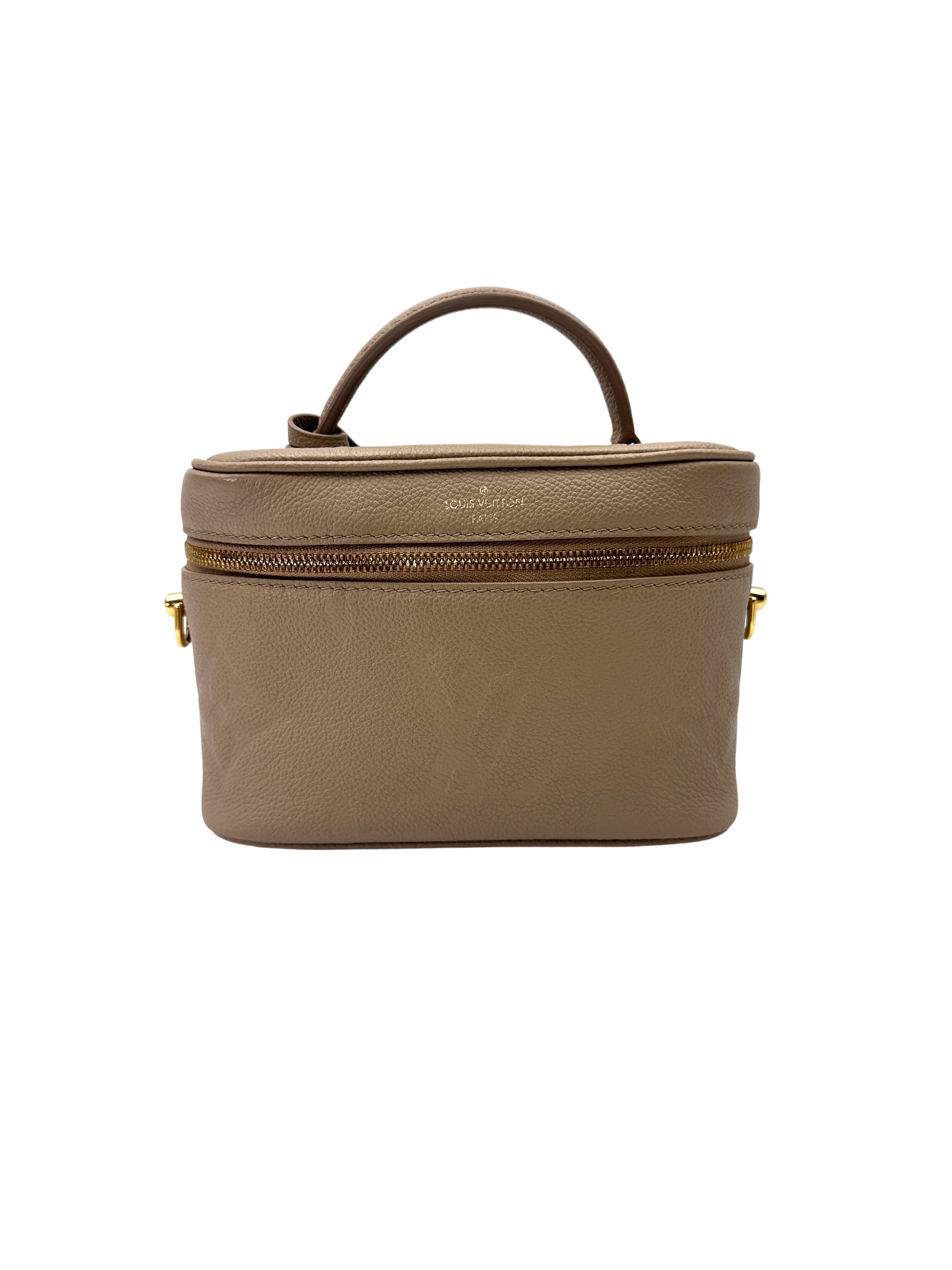 Louis Vuitton Vanity PM Beige Monogram Empreinte Leather Handle Bag LV2845
