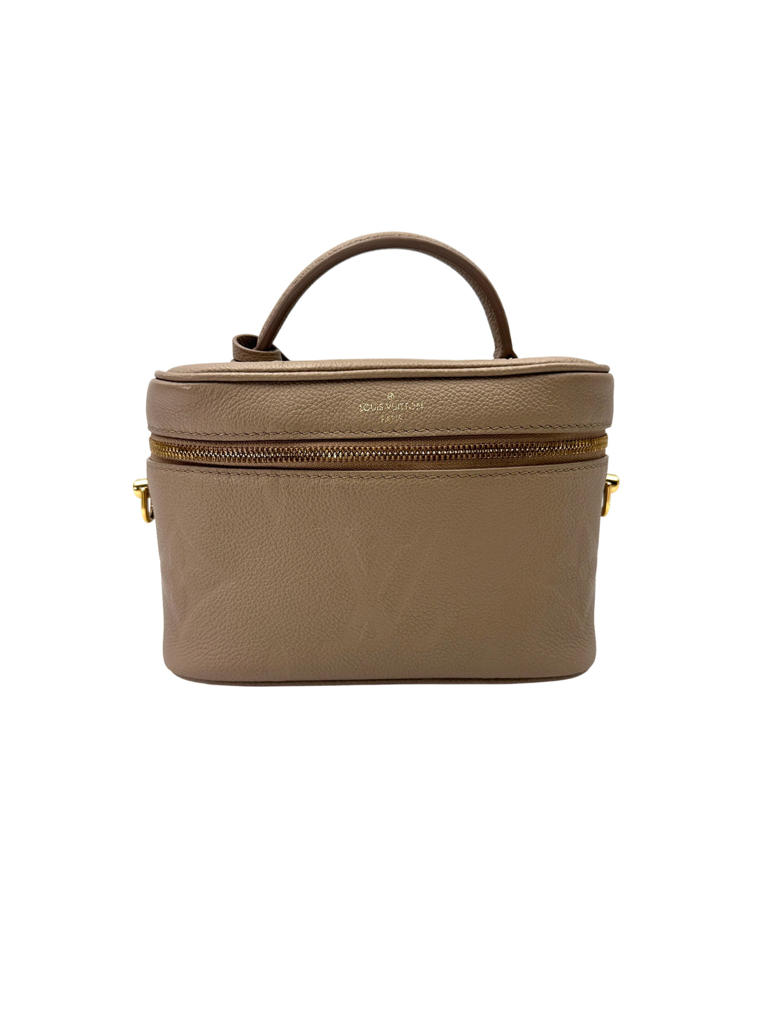 Louis Vuitton Vanity PM Beige Monogram Empreinte Leather Handle Bag LV2845