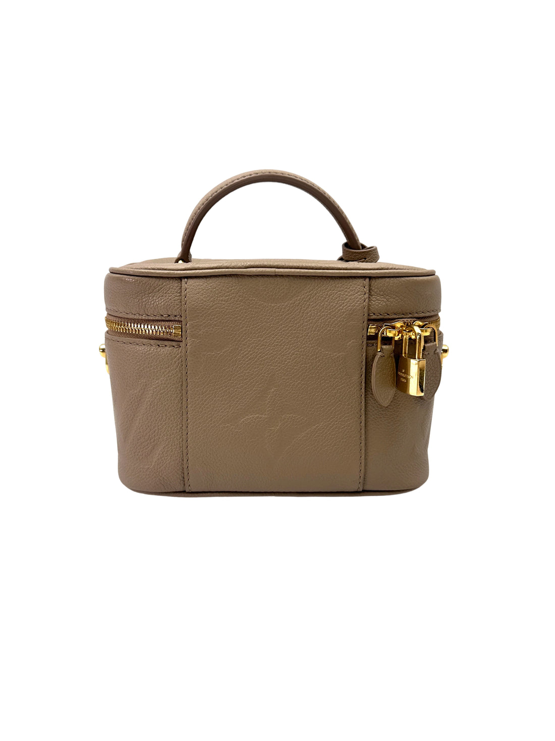 Louis Vuitton Vanity PM Beige Monogram Empreinte Leather Handle Bag LV2845