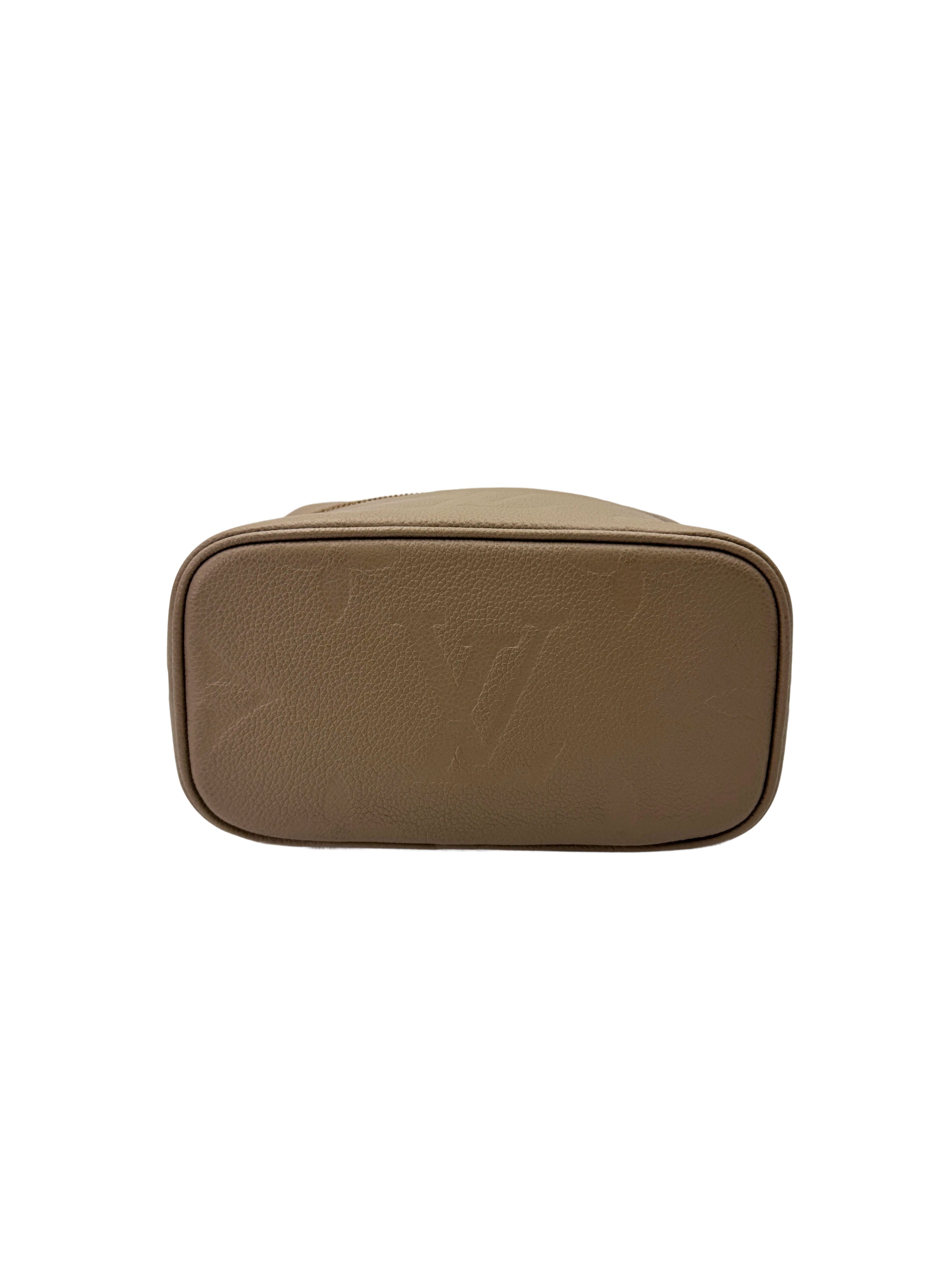 Louis Vuitton Vanity PM Beige Monogram Empreinte Leather Handle Bag LV2845