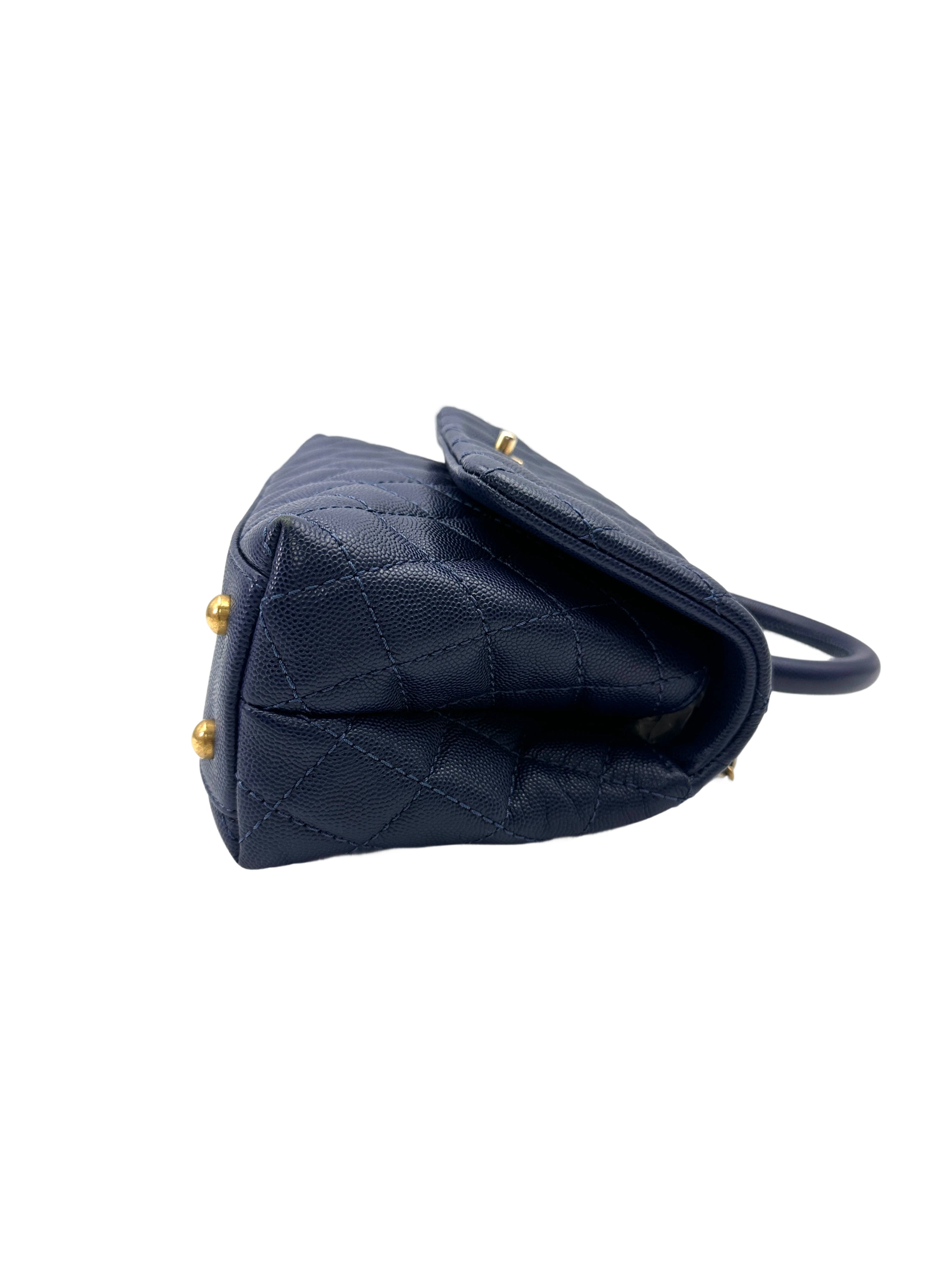 Chanel CoCo Handle Navy Quilted Calfskin Small Size Shoulder Bag(25***58) CC2029