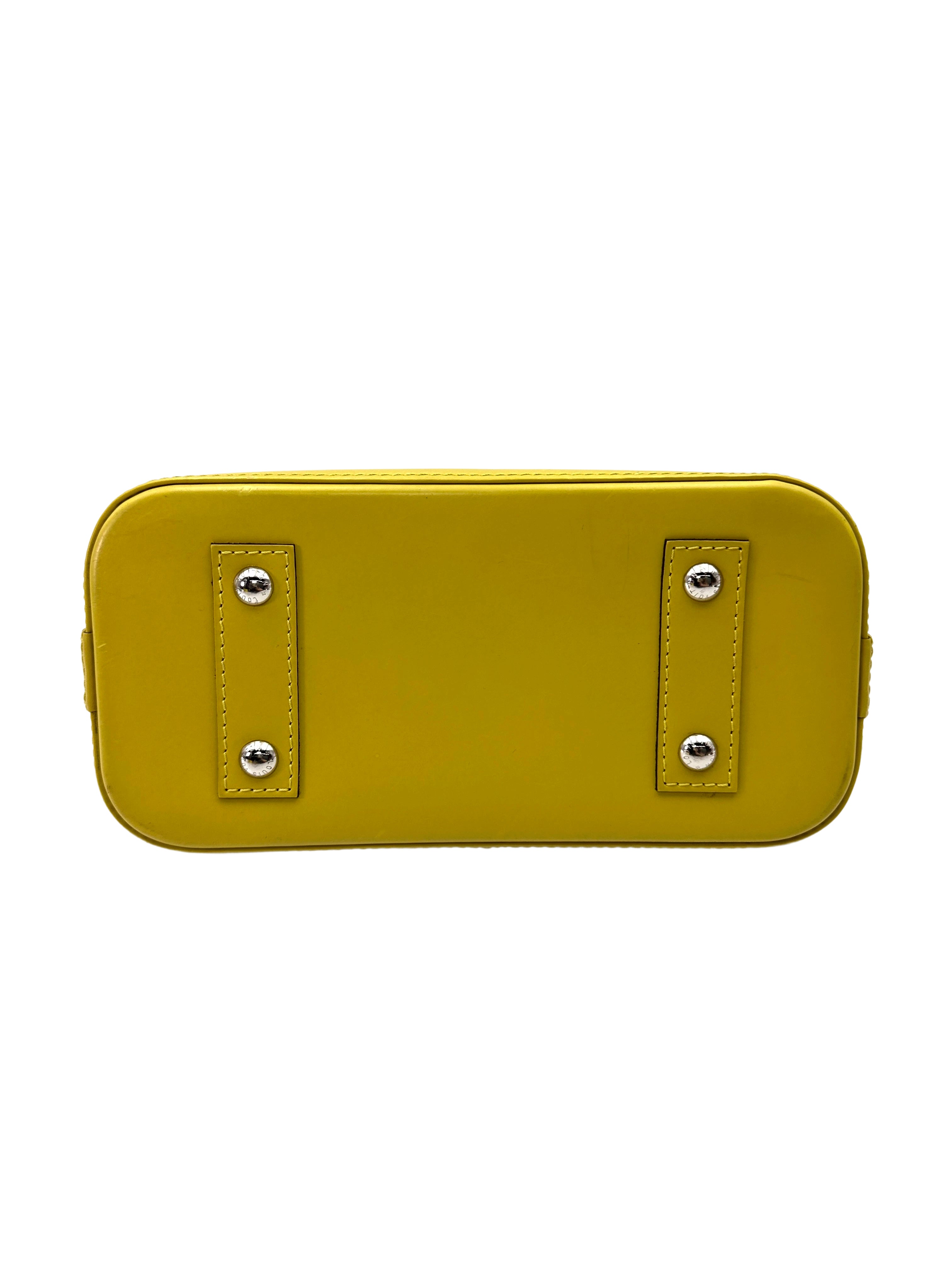 Louis Vuitton Alma BB Yellow Epi Leather Handle Bag LV2840