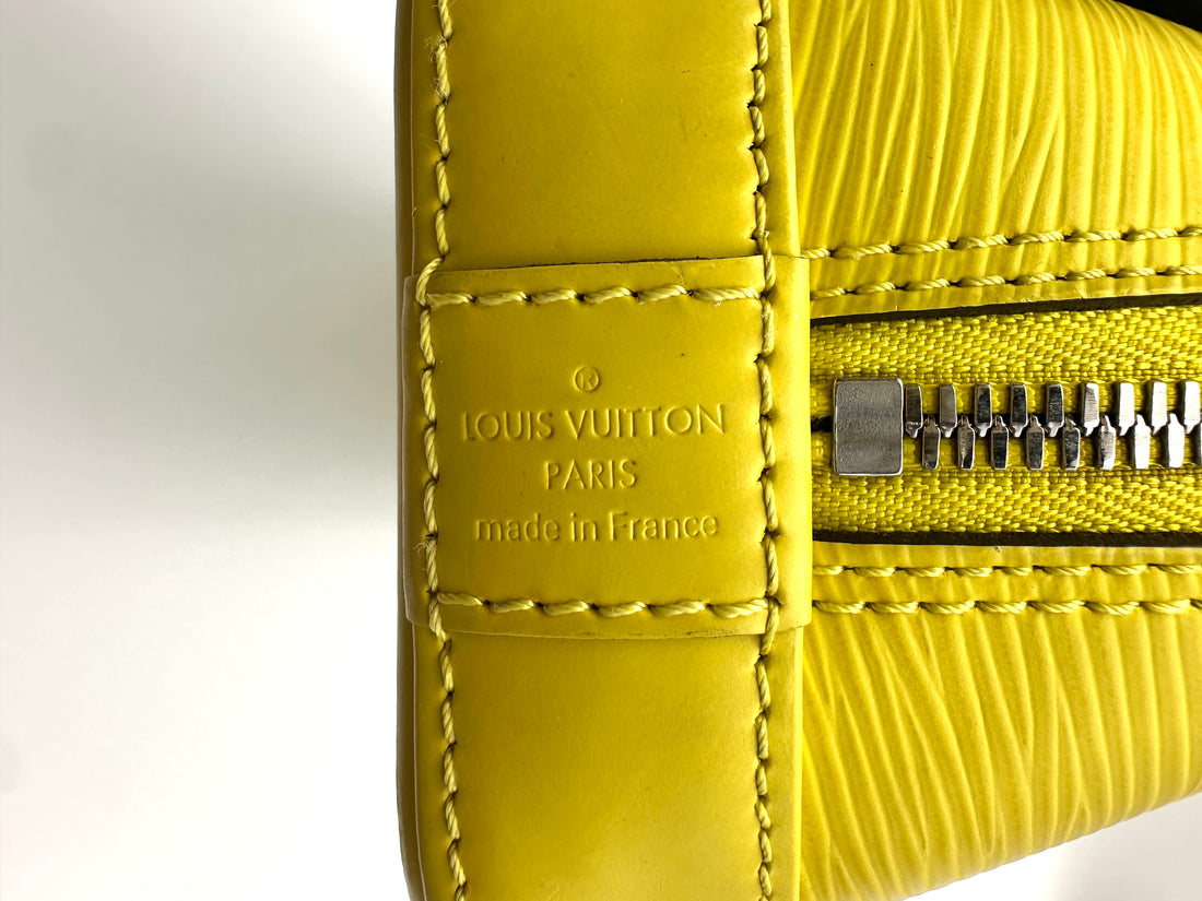Louis Vuitton Alma BB Yellow Epi Leather Handle Bag LV2840