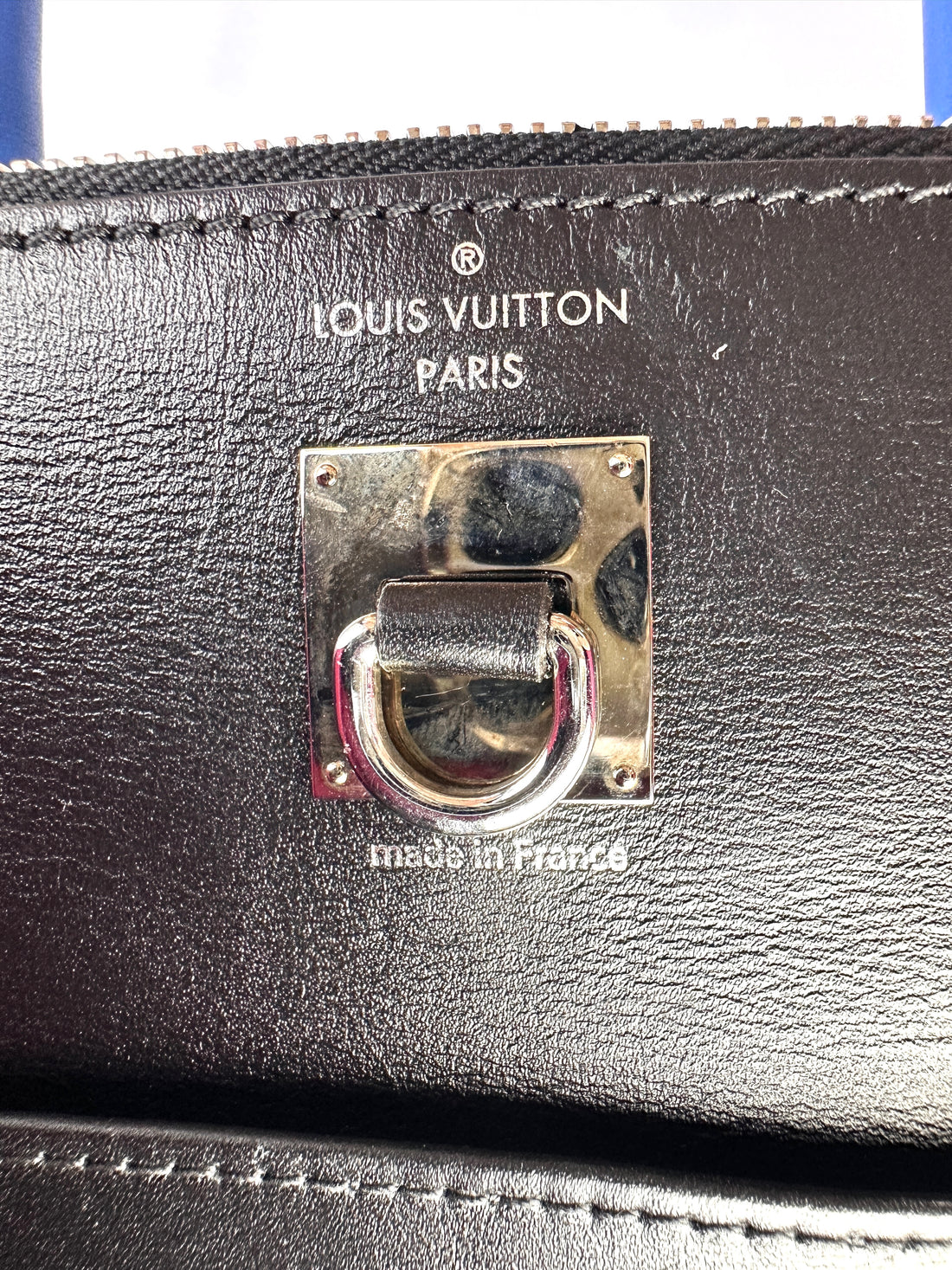 Louis Vuitton City Steamer Black/Pink Grained Leather Handle Bag LV2844
