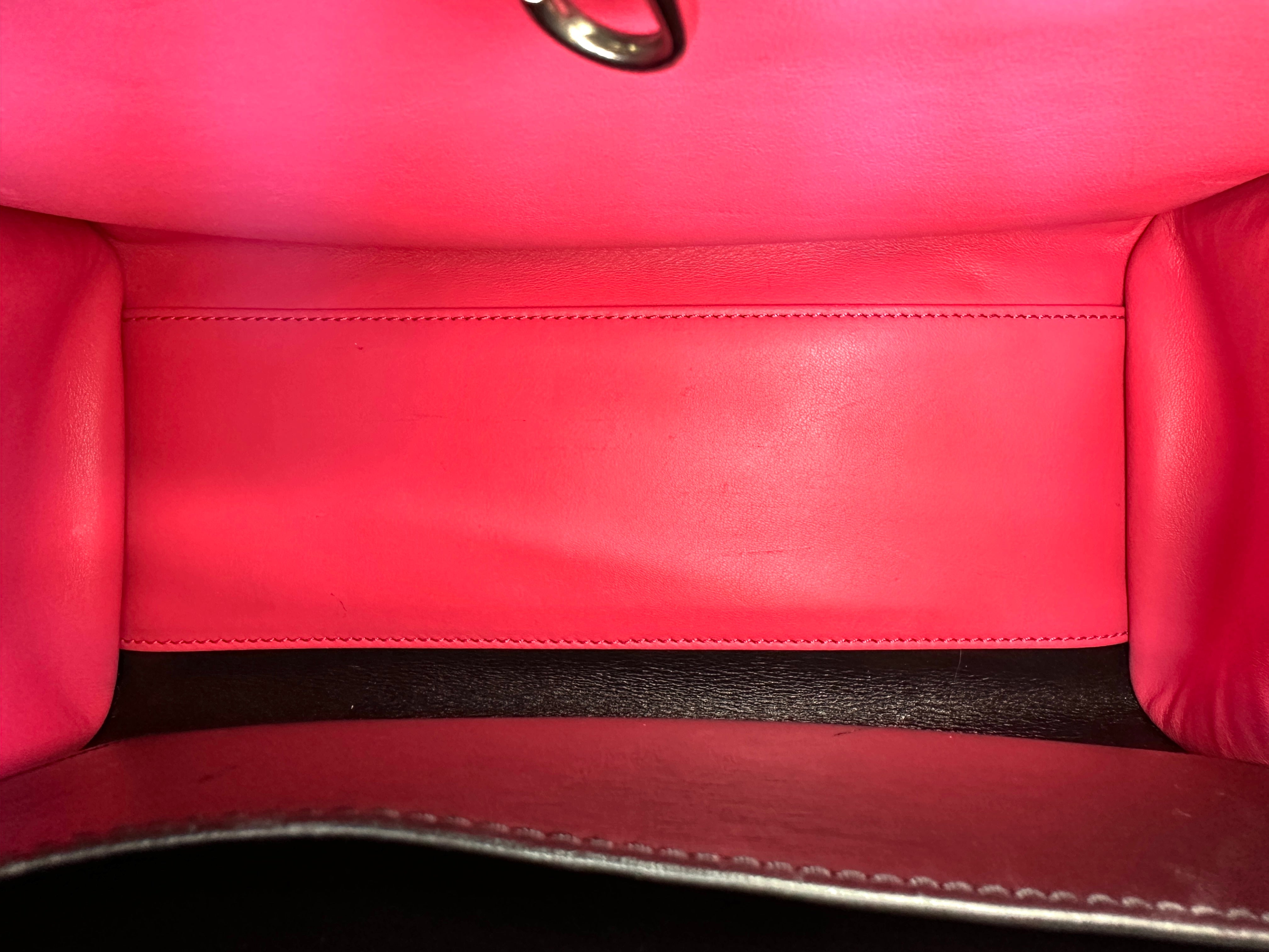 Louis Vuitton City Steamer Black/Pink Grained Leather Handle Bag LV2844
