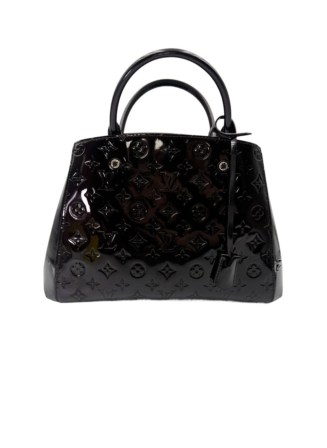 Louis Vuitton Montaigne MM Dark Red Monogram Vernis Handle Bag LV2843