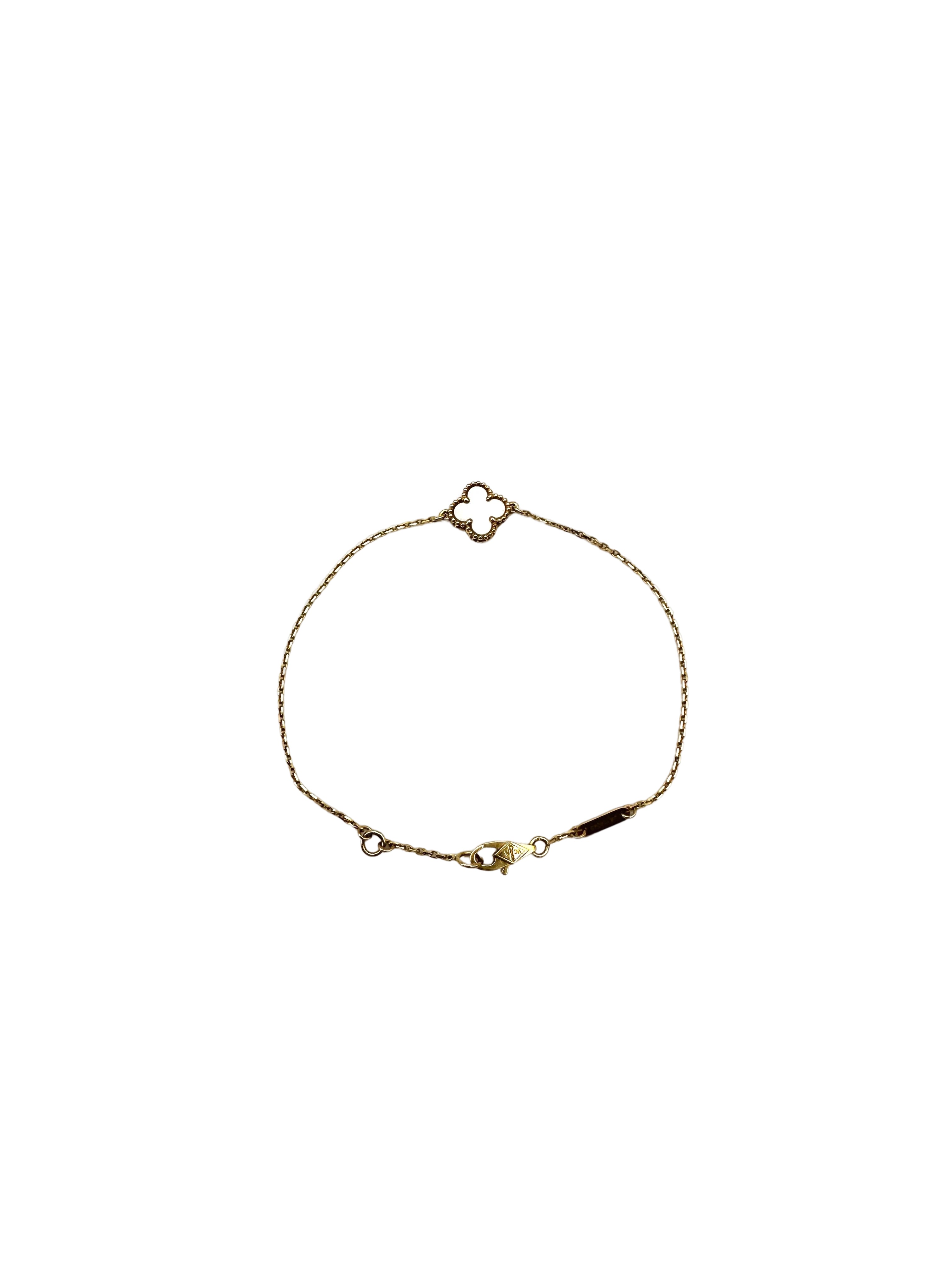 Van Cleef & Arpels White Alhambra Pendant VC08