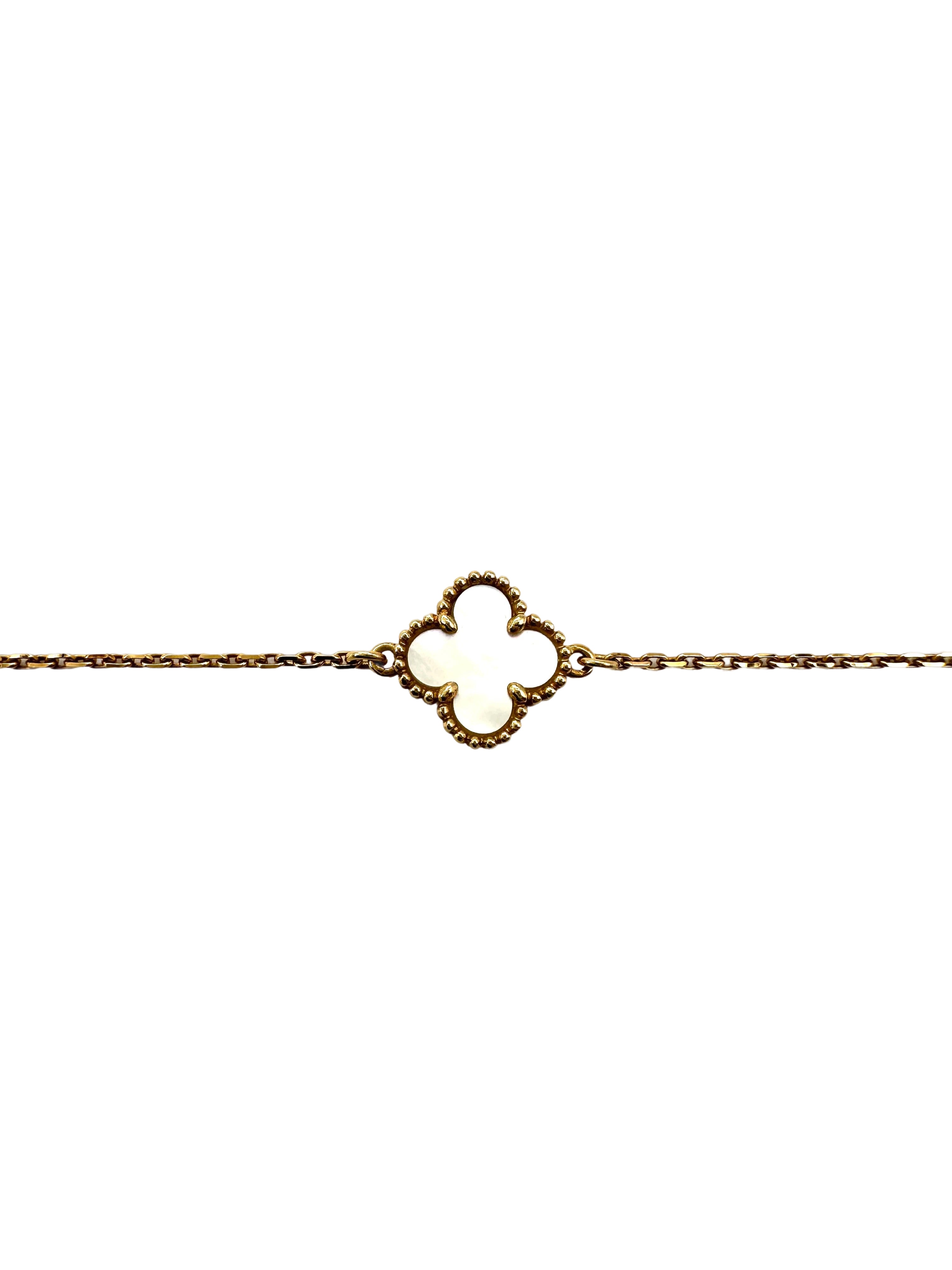 Van Cleef & Arpels White Alhambra Pendant VC07