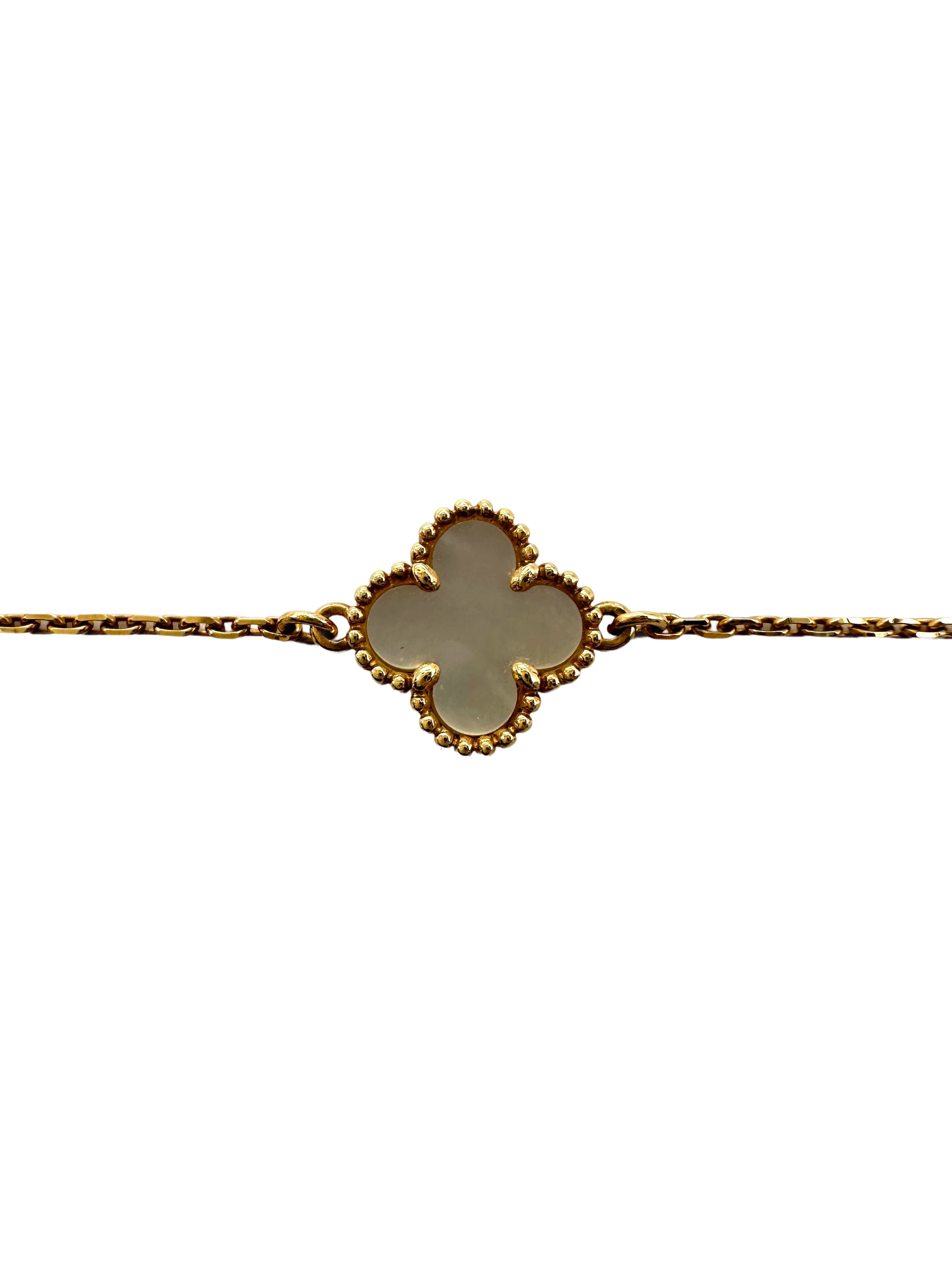 Van Cleef & Arpels White Alhambra Pendant VC07