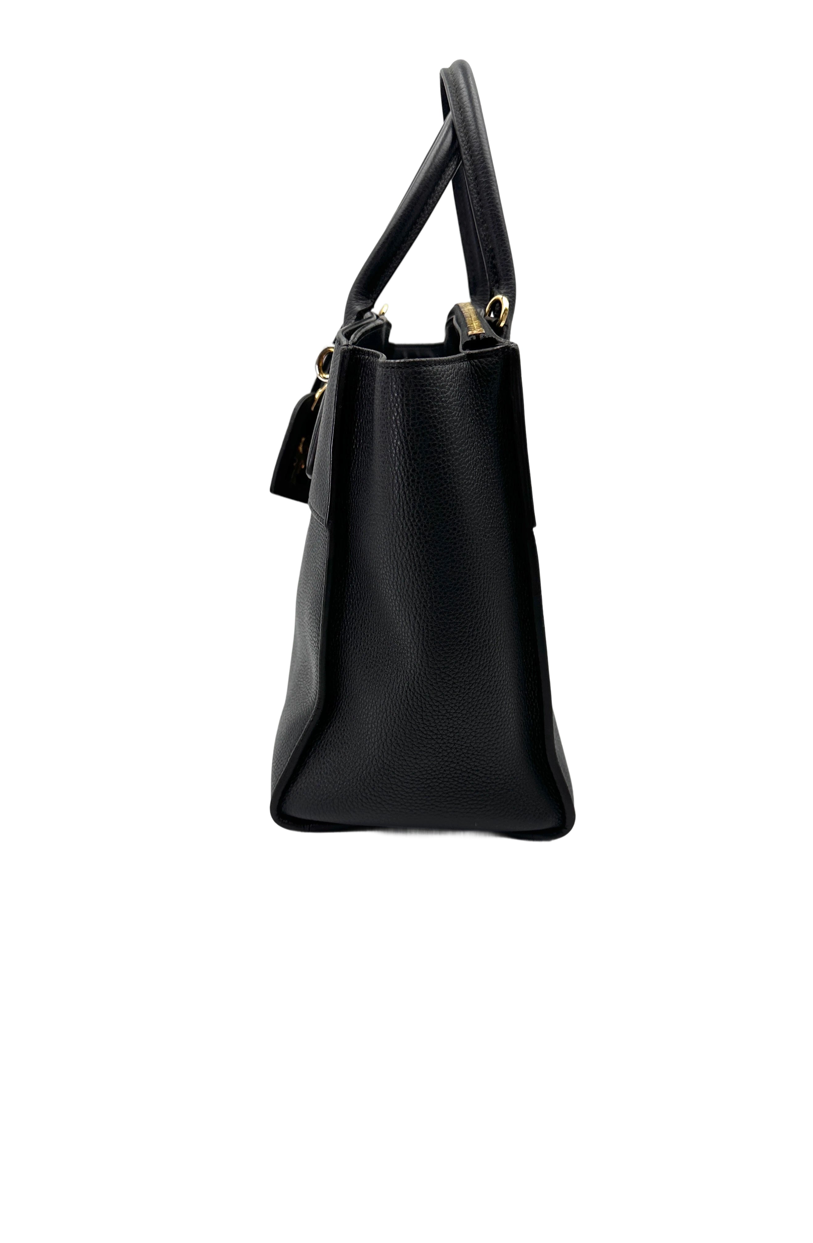 Louis Vuitton City Steamer MM Black Grained Leather Handle Bag LV2842