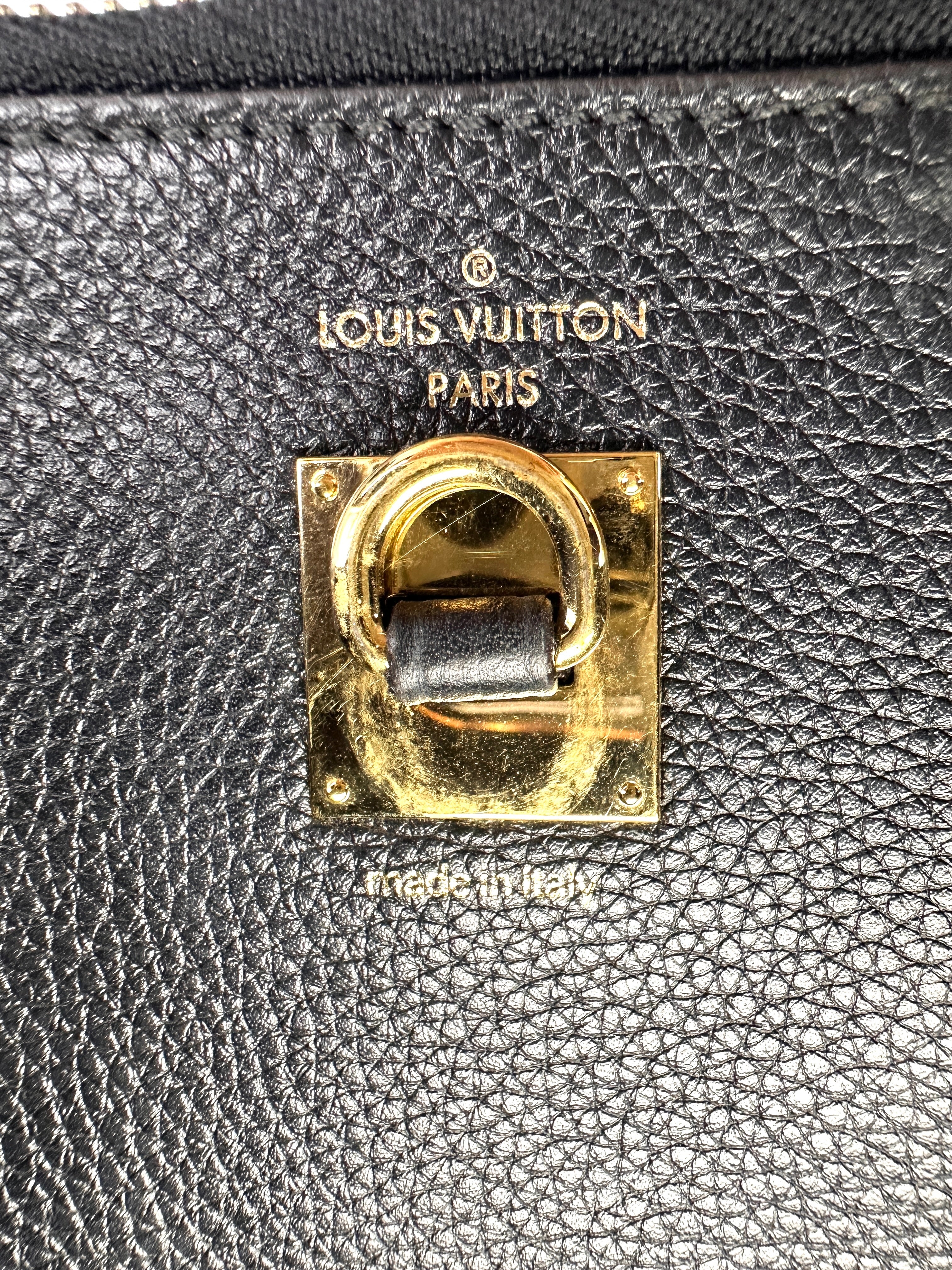 Louis Vuitton City Steamer MM Black Grained Leather Handle Bag LV2842