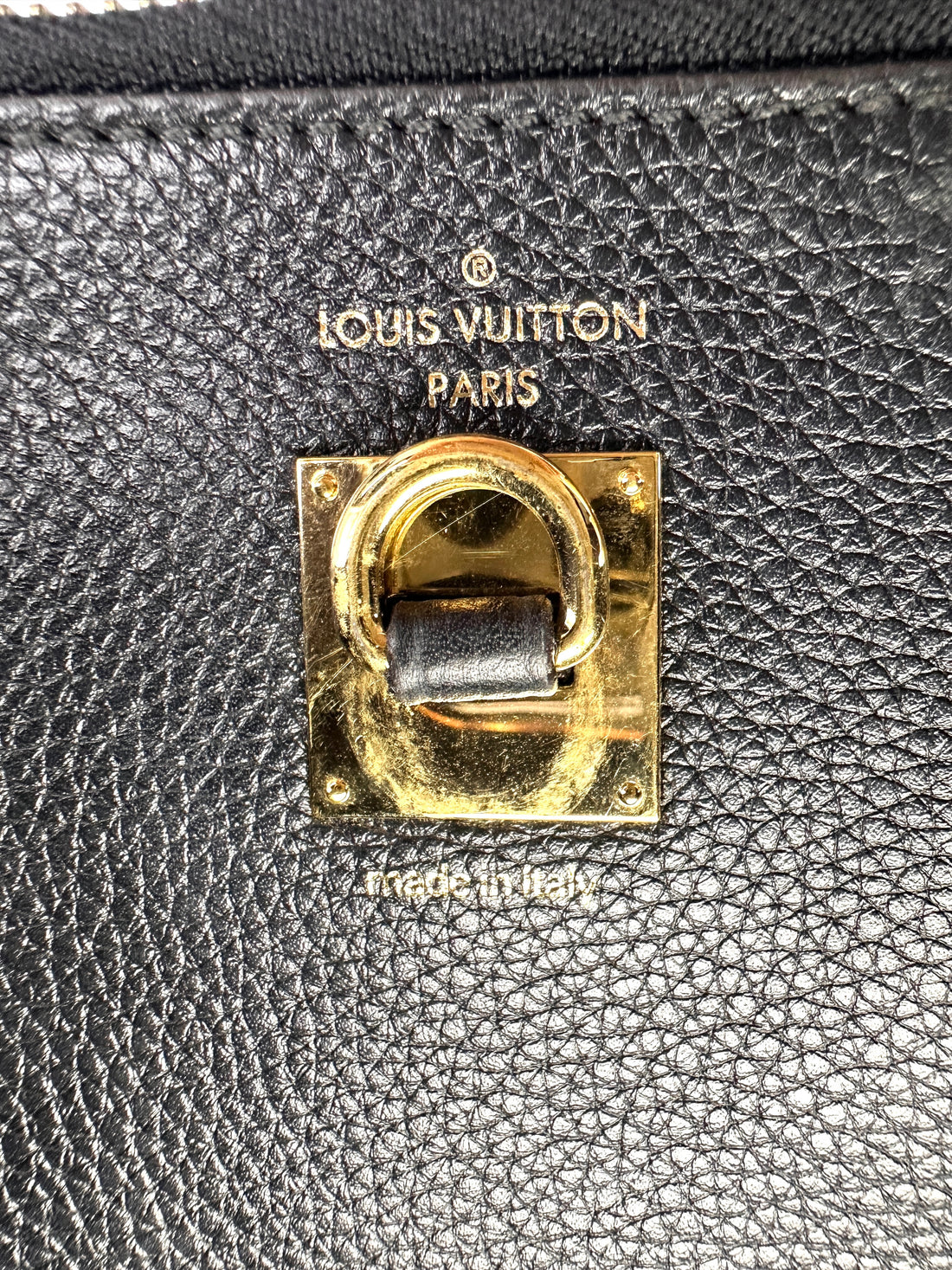Louis Vuitton City Steamer MM Black Grained Leather Handle Bag LV2842