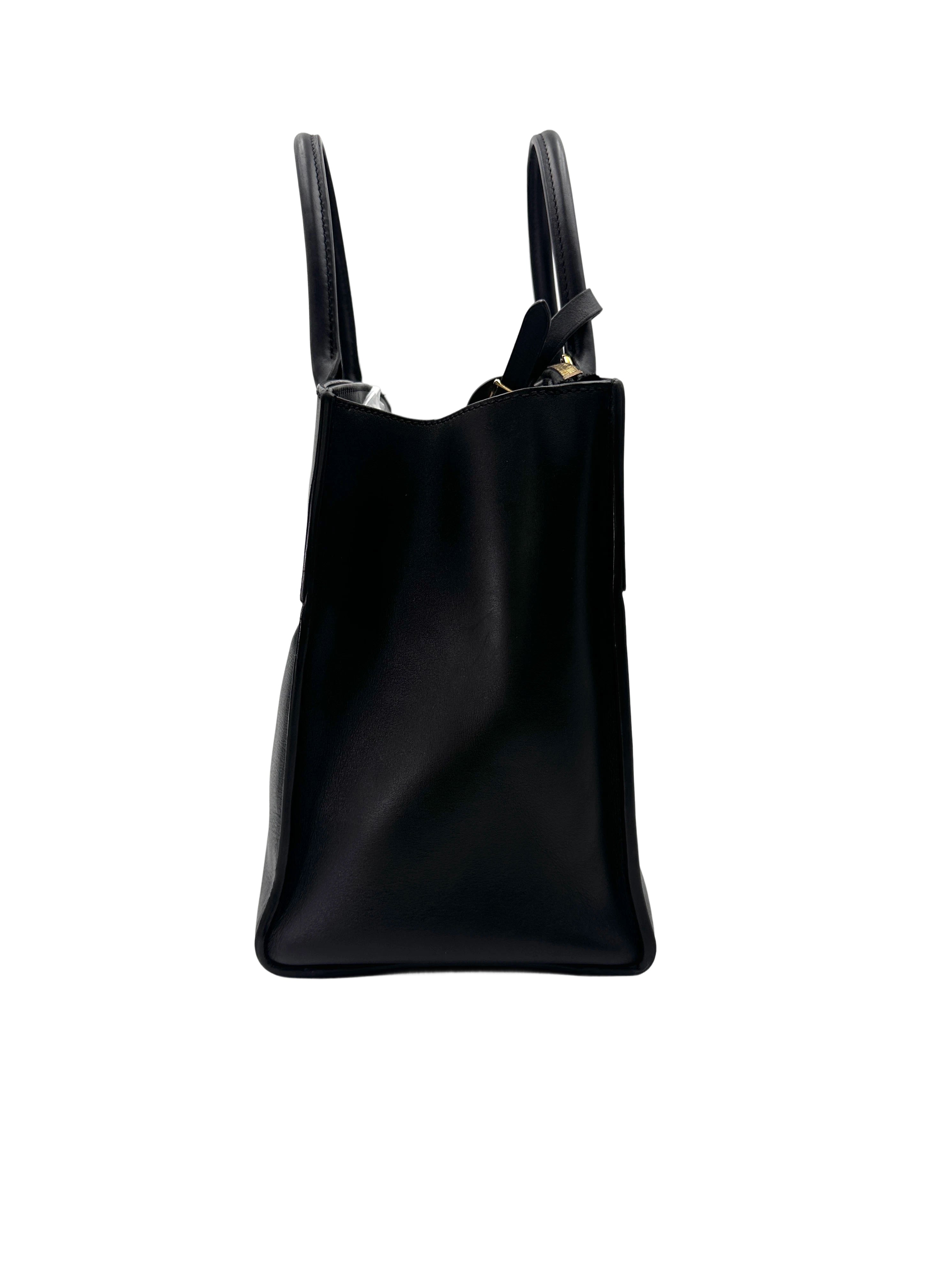 Louis Vuitton City Steamer Black Grained Leather Handle Bag LV2846