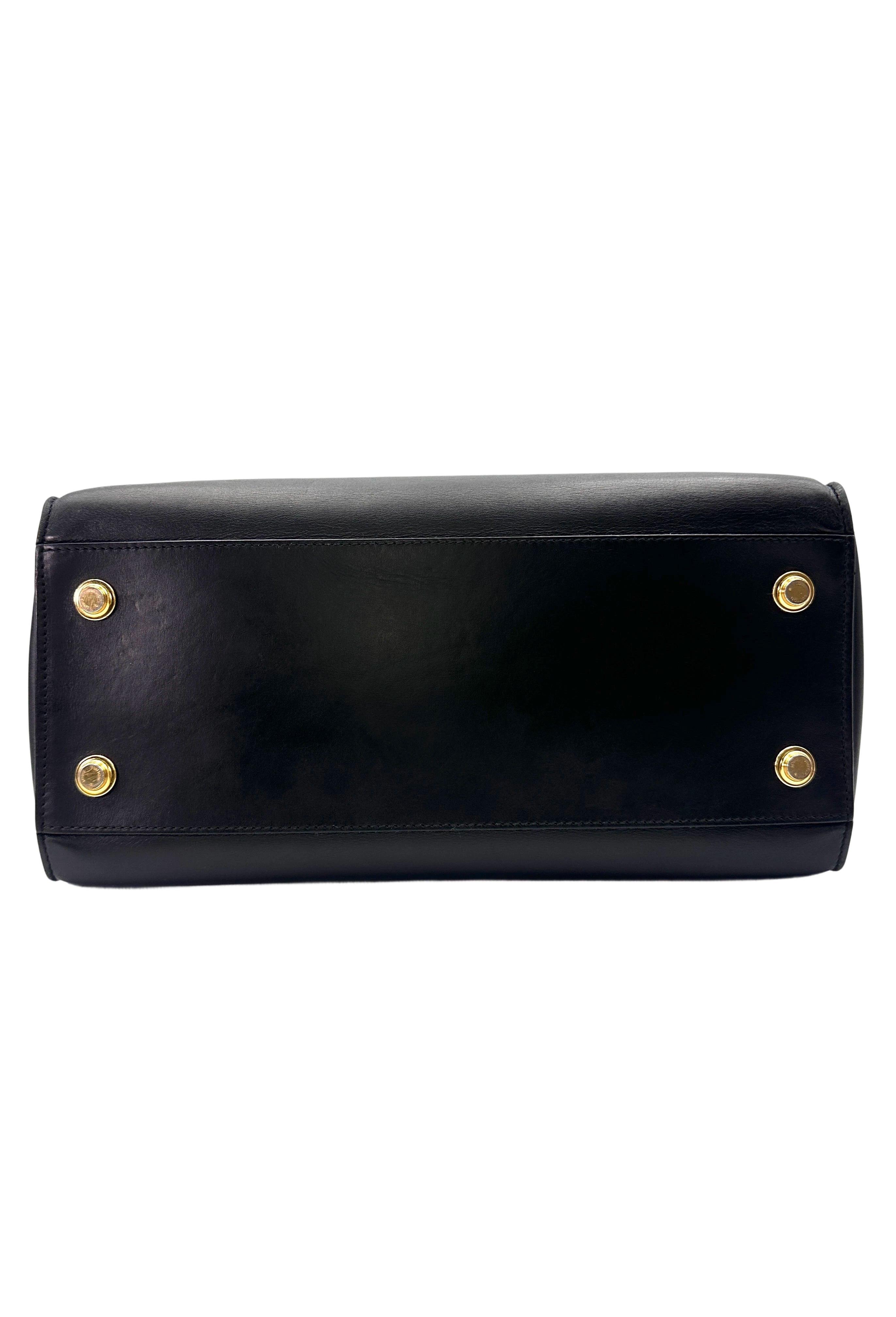 Louis Vuitton City Steamer Black Grained Leather Handle Bag LV2846
