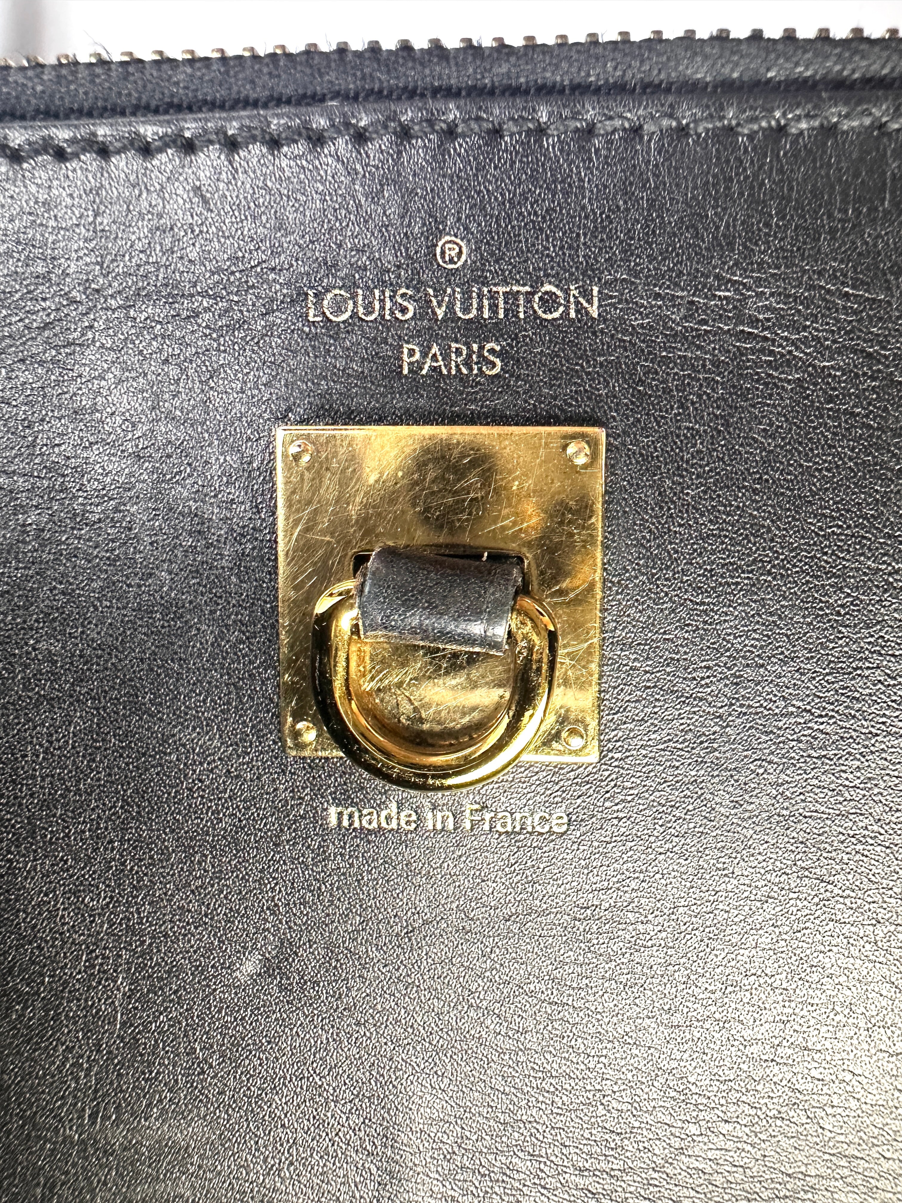 Louis Vuitton City Steamer Black Grained Leather Handle Bag LV2846