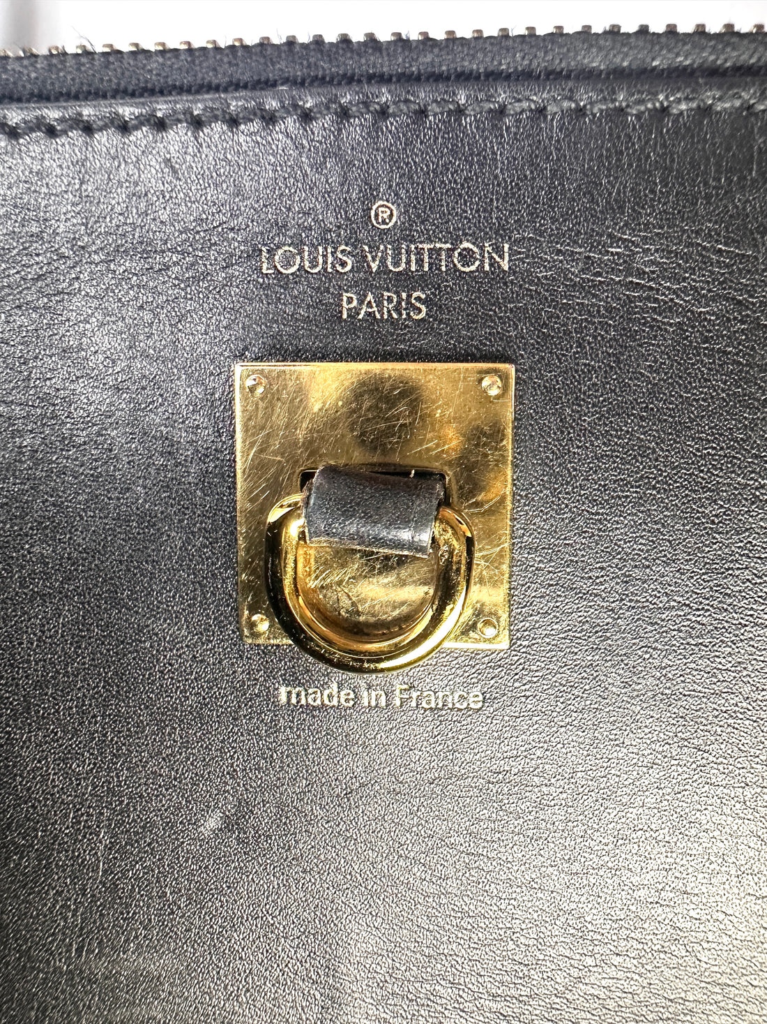 Louis Vuitton City Steamer Black Grained Leather Handle Bag LV2846
