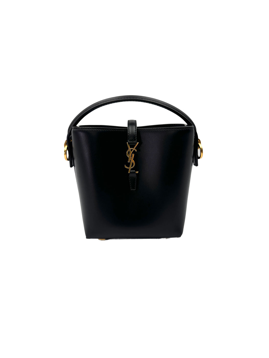 Saint Laurent Black Leather Bucket Bag SLD