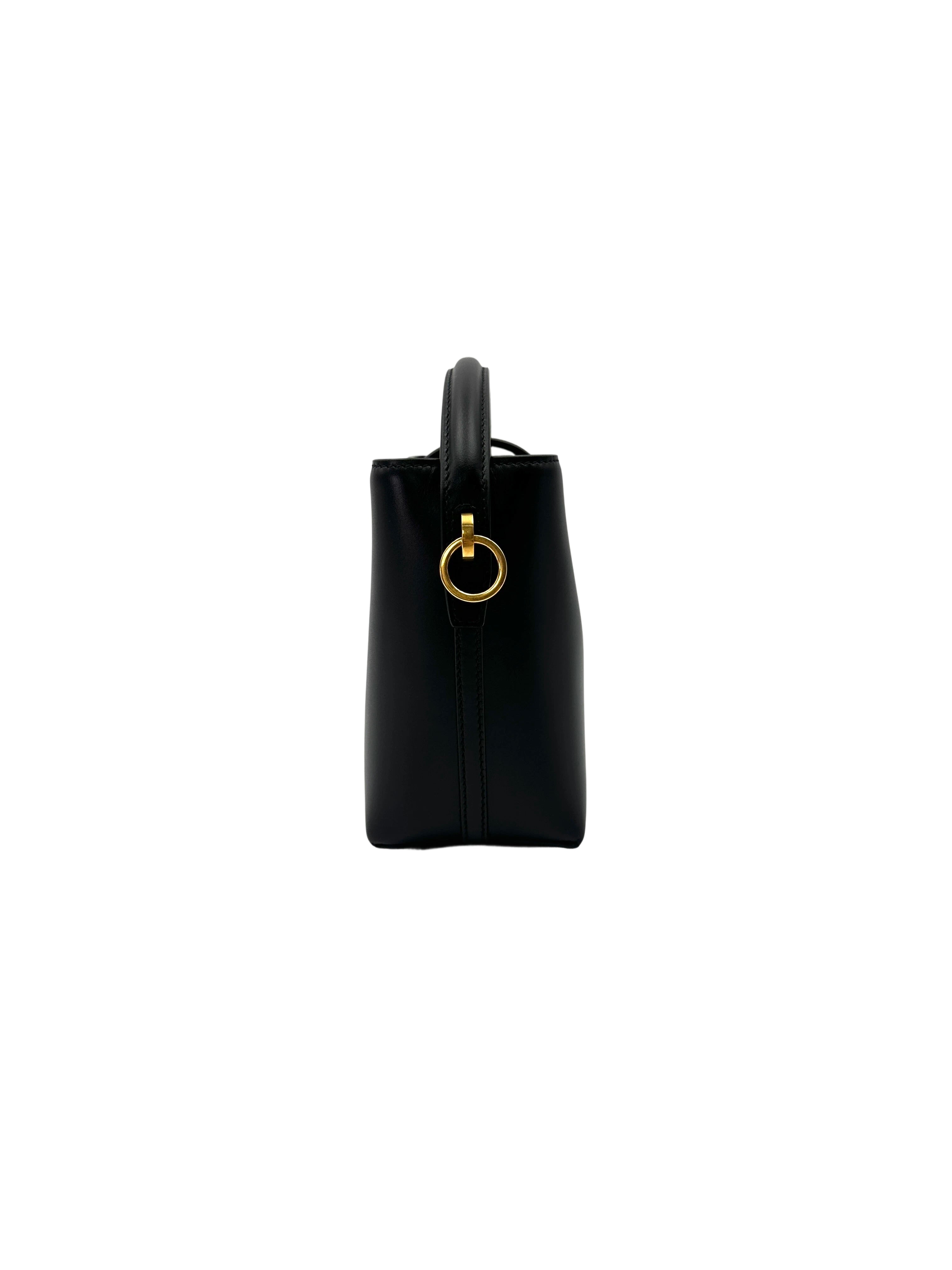 Saint Laurent Black Leather Bucket Bag SLD