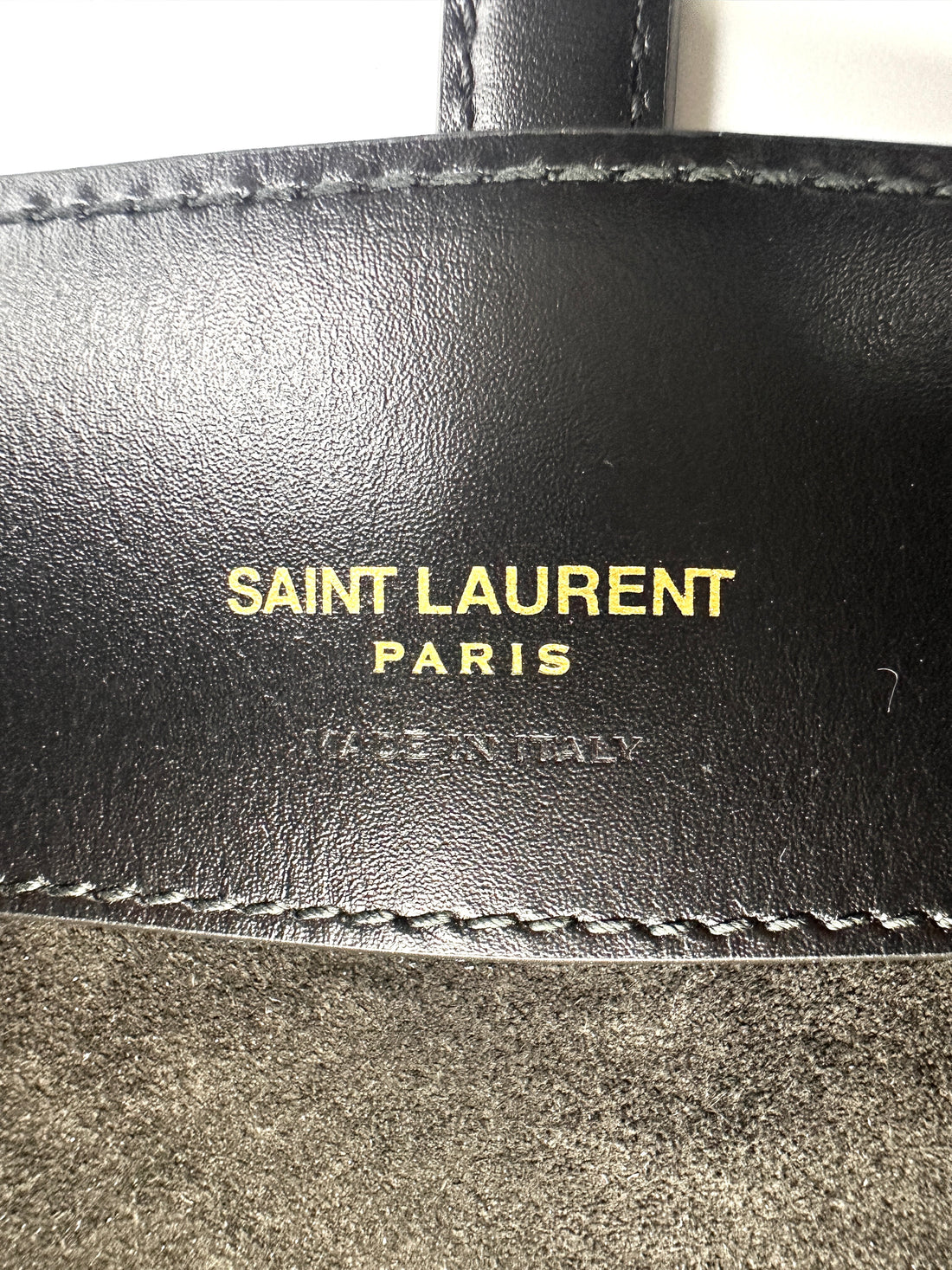 Saint Laurent Black Leather Bucket Bag SLD
