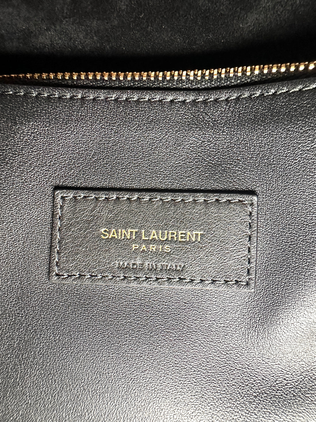 Saint Laurent Black Leather Hobo Bag SL240