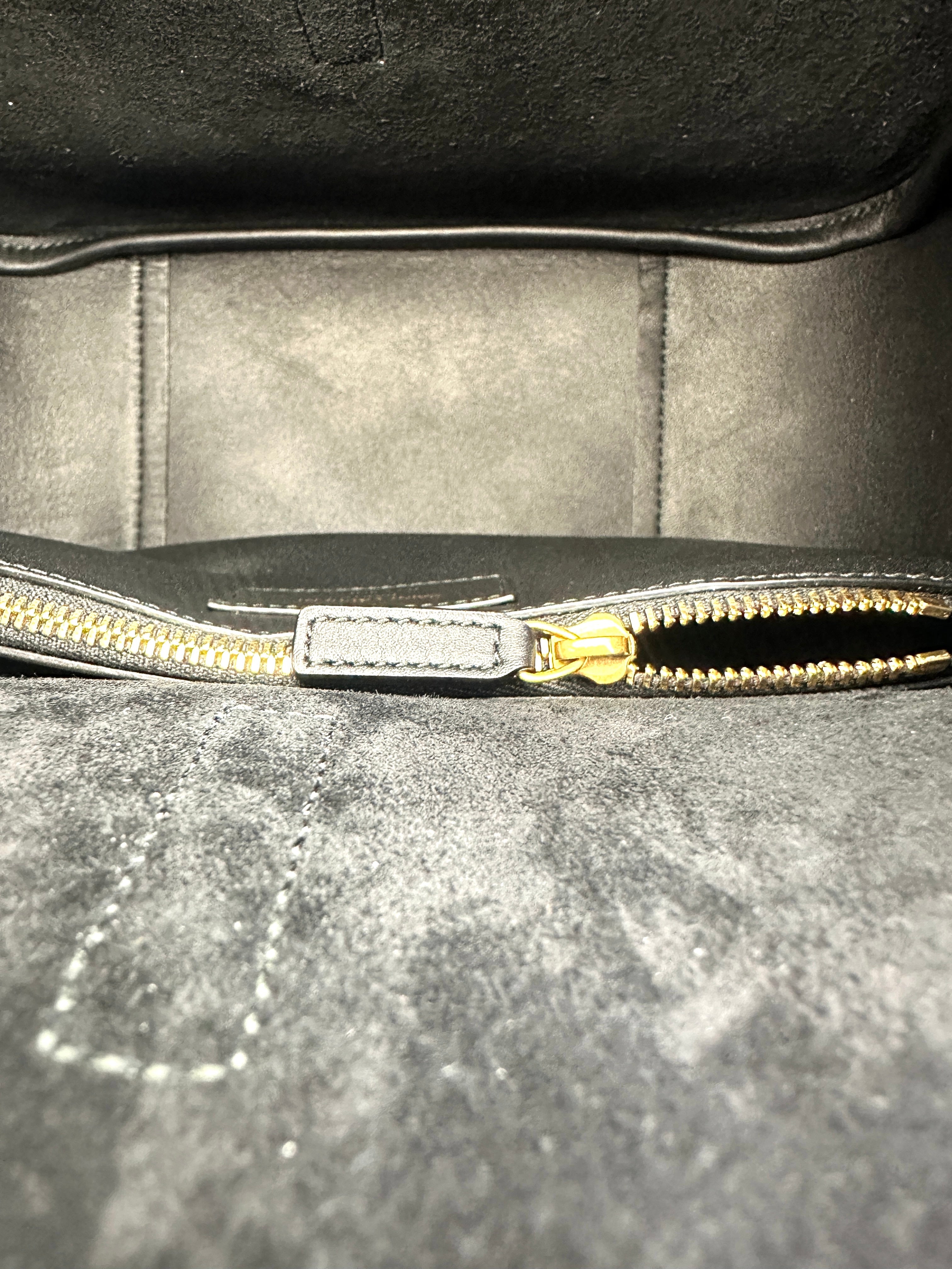 Saint Laurent Black Leather Hobo Bag SL240