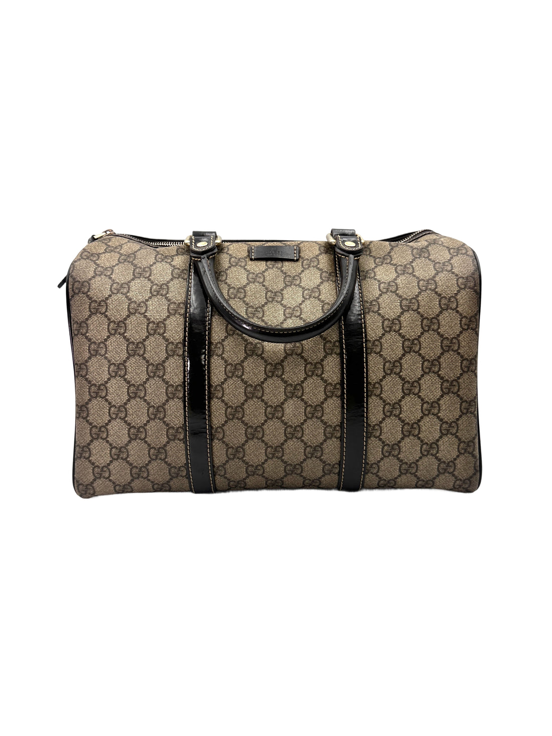 Gucci GG Canvas Boston Bag With Black Stripe GG1113