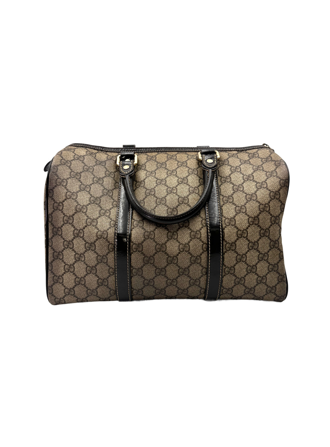 Gucci GG Canvas Boston Bag With Black Stripe GG1113