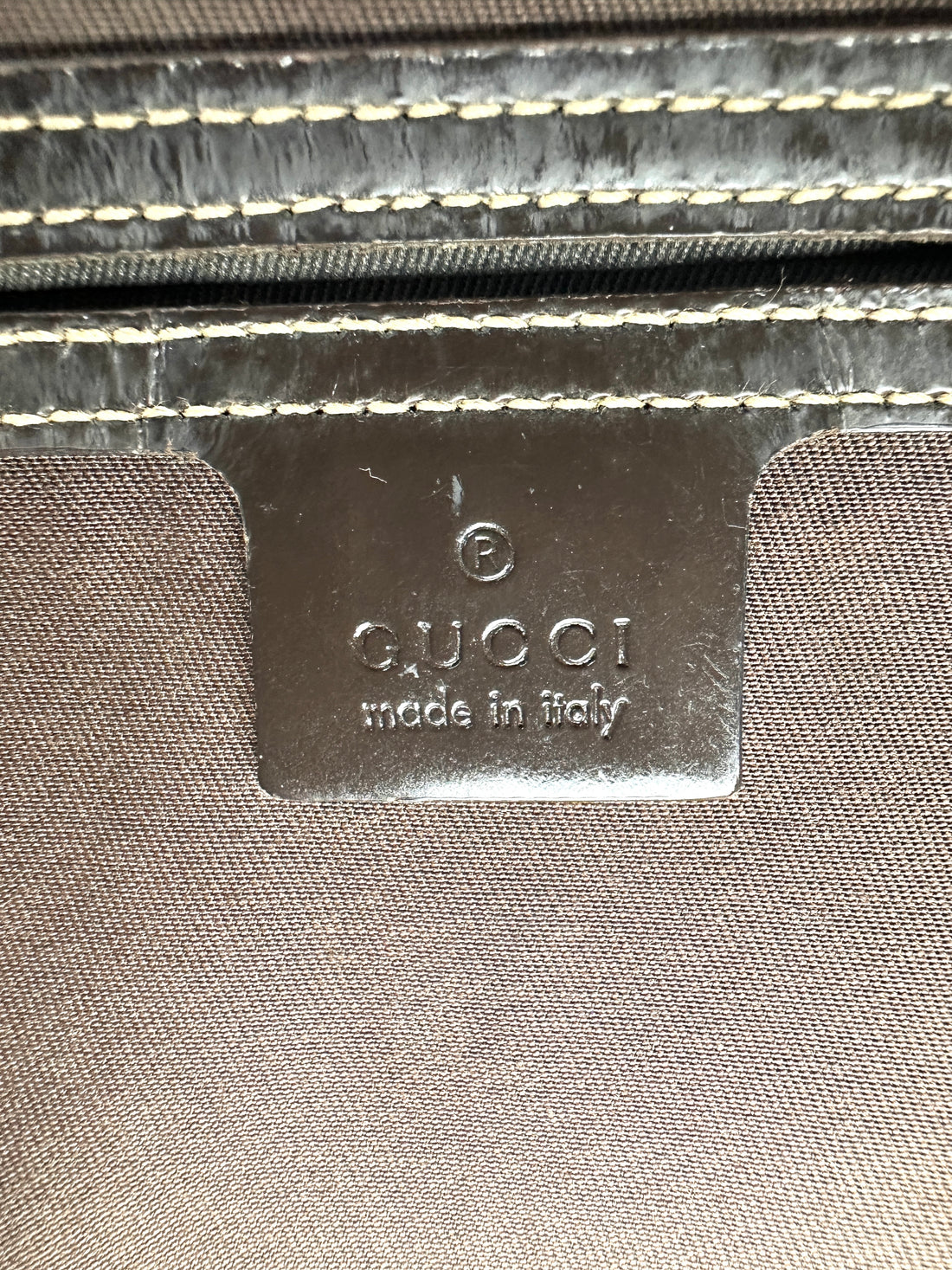 Gucci GG Canvas Boston Bag With Black Stripe GG1113