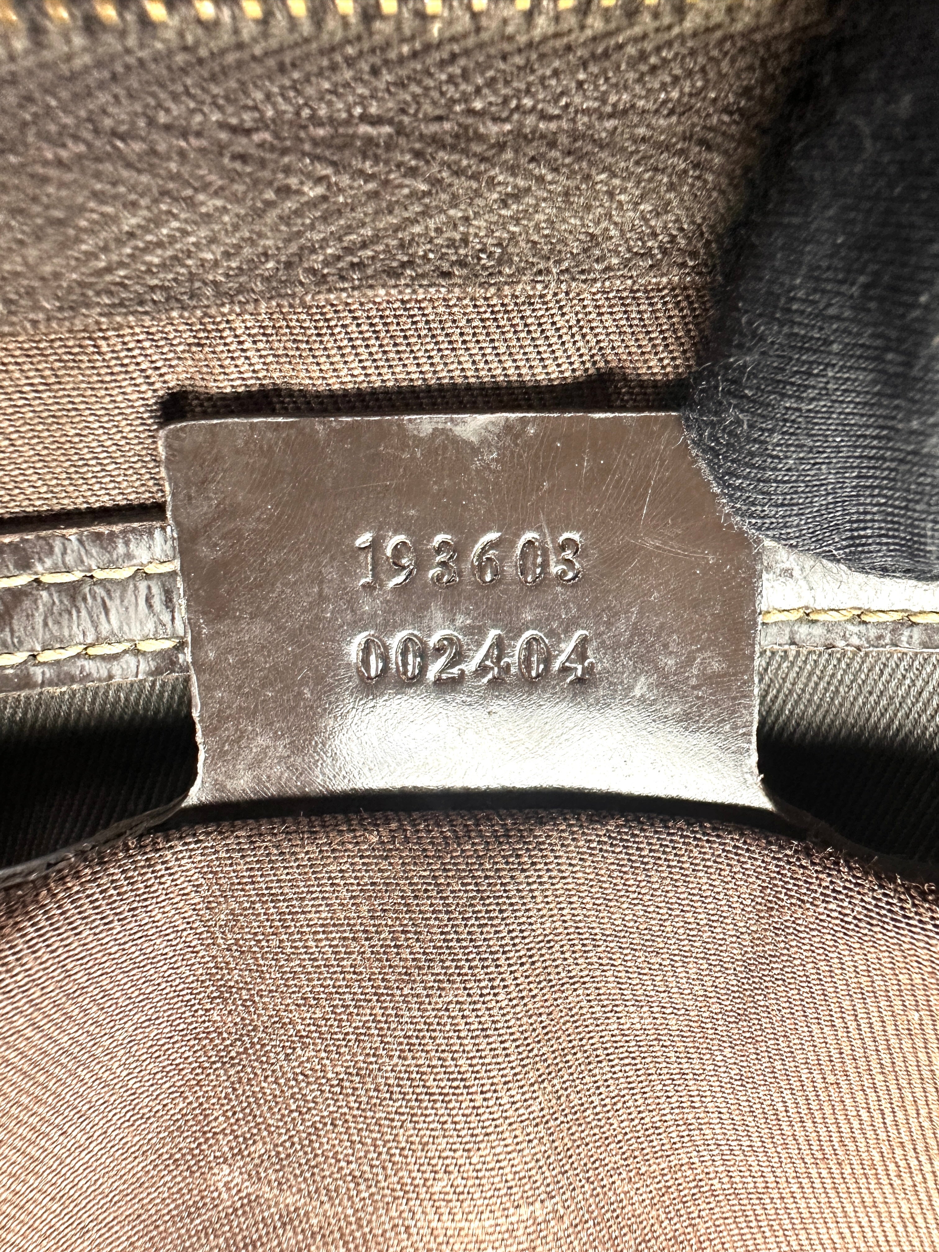 Gucci GG Canvas Boston Bag With Black Stripe GG1113