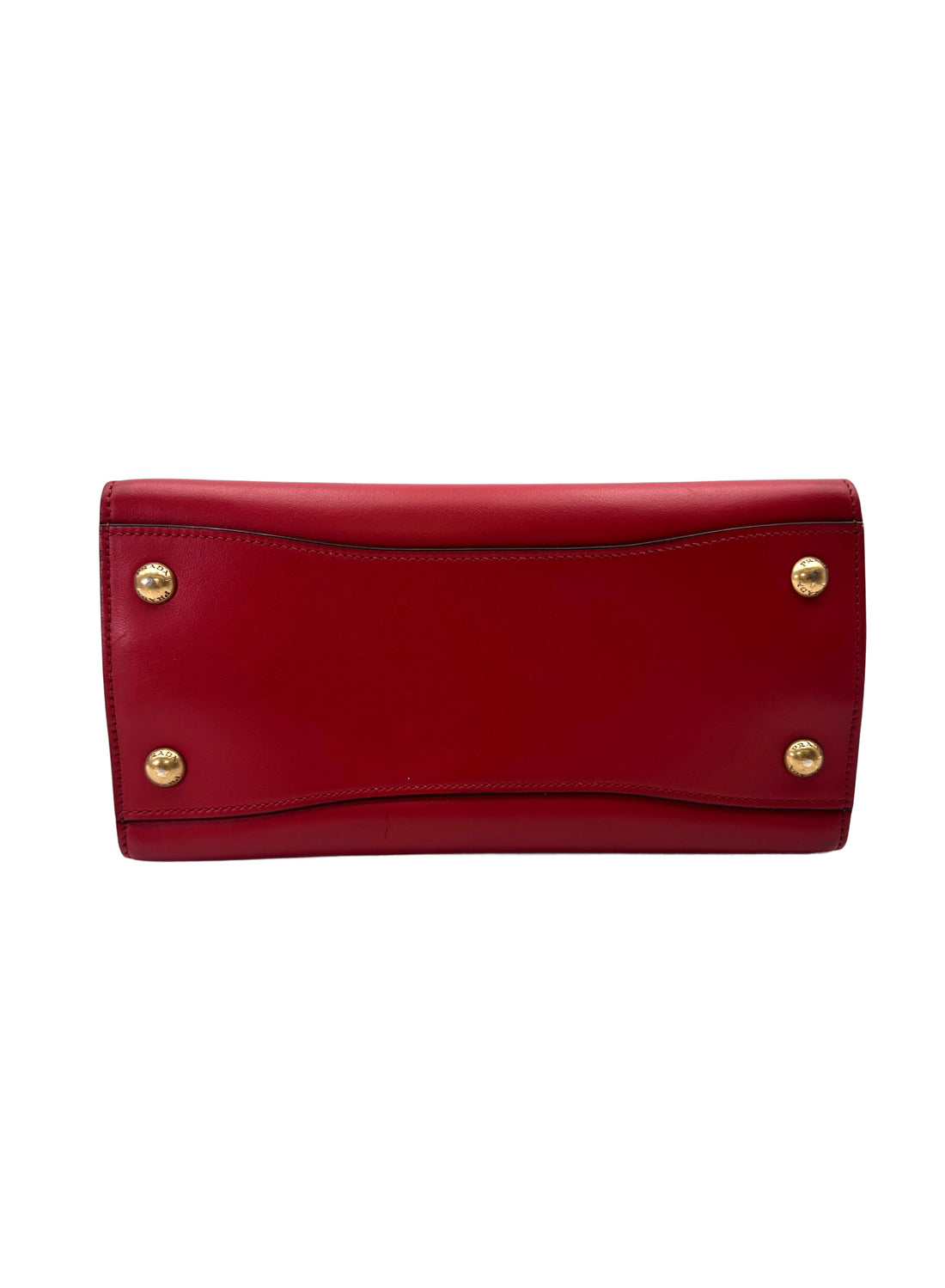Prada Esplanade Black/Red Saffiano Leather Small Size Handle Bag PR390