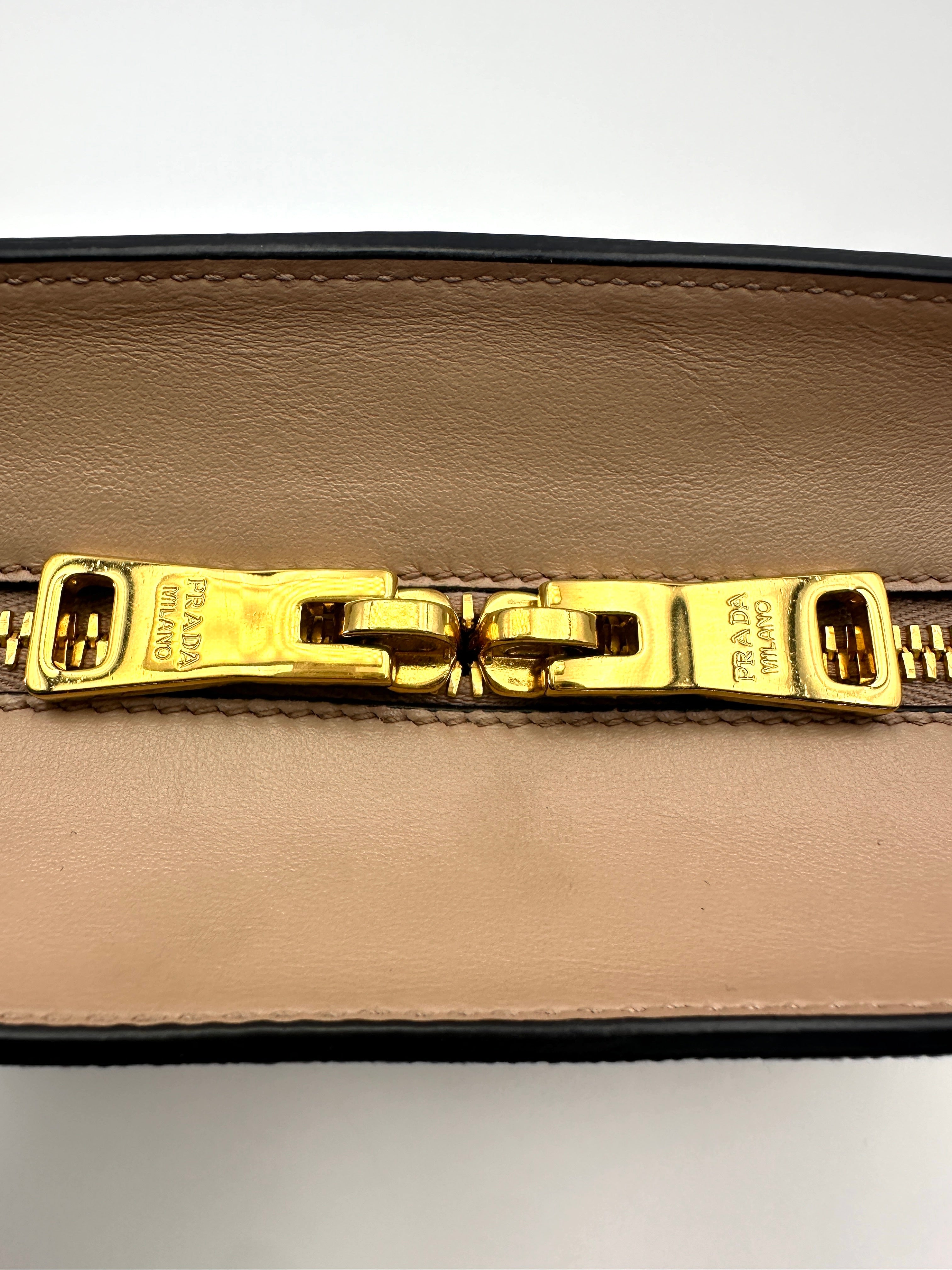 Prada Beige Saffiano Leather Shoulder Bag PR389