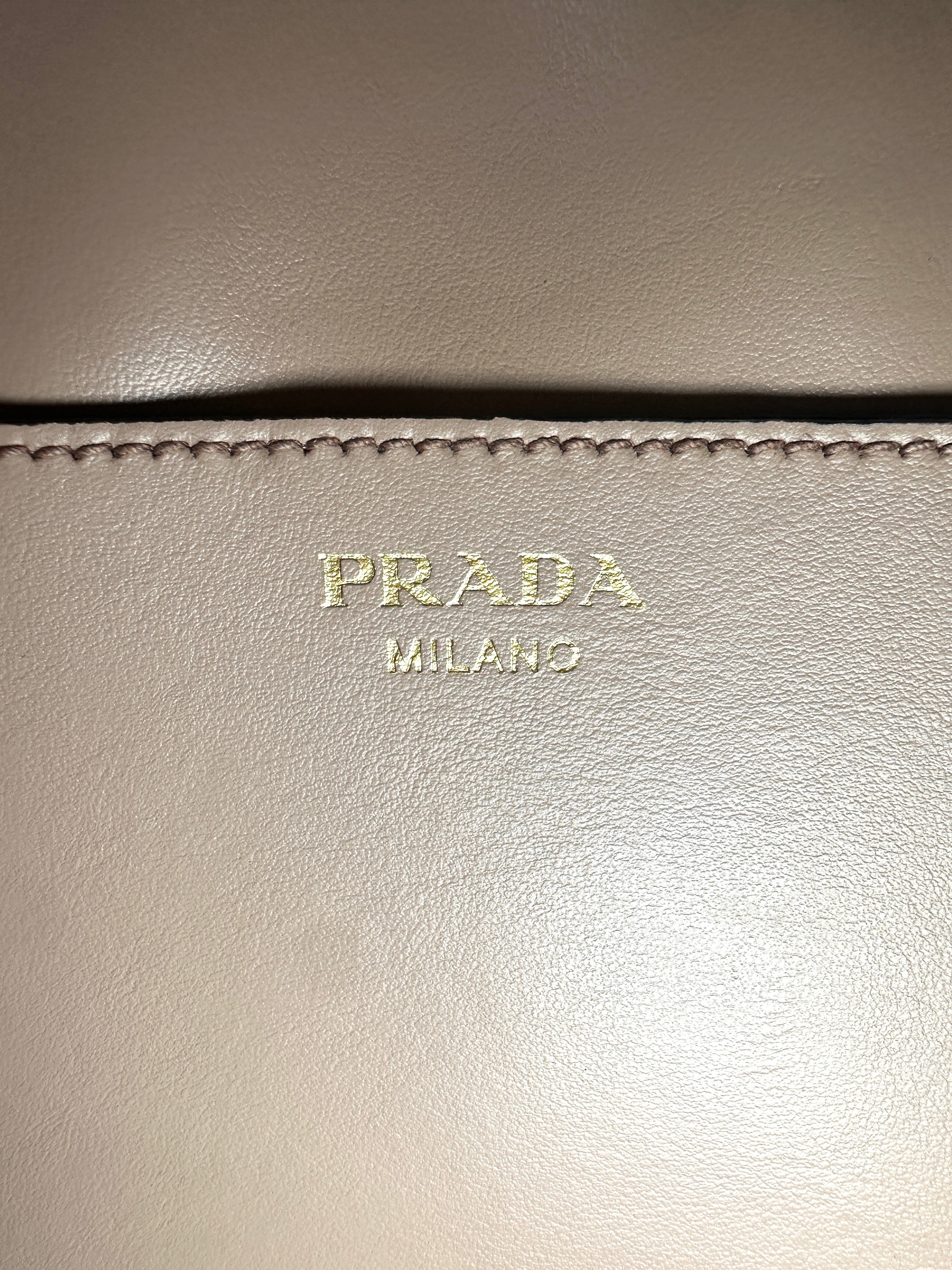 Prada Beige Saffiano Leather Shoulder Bag PR389