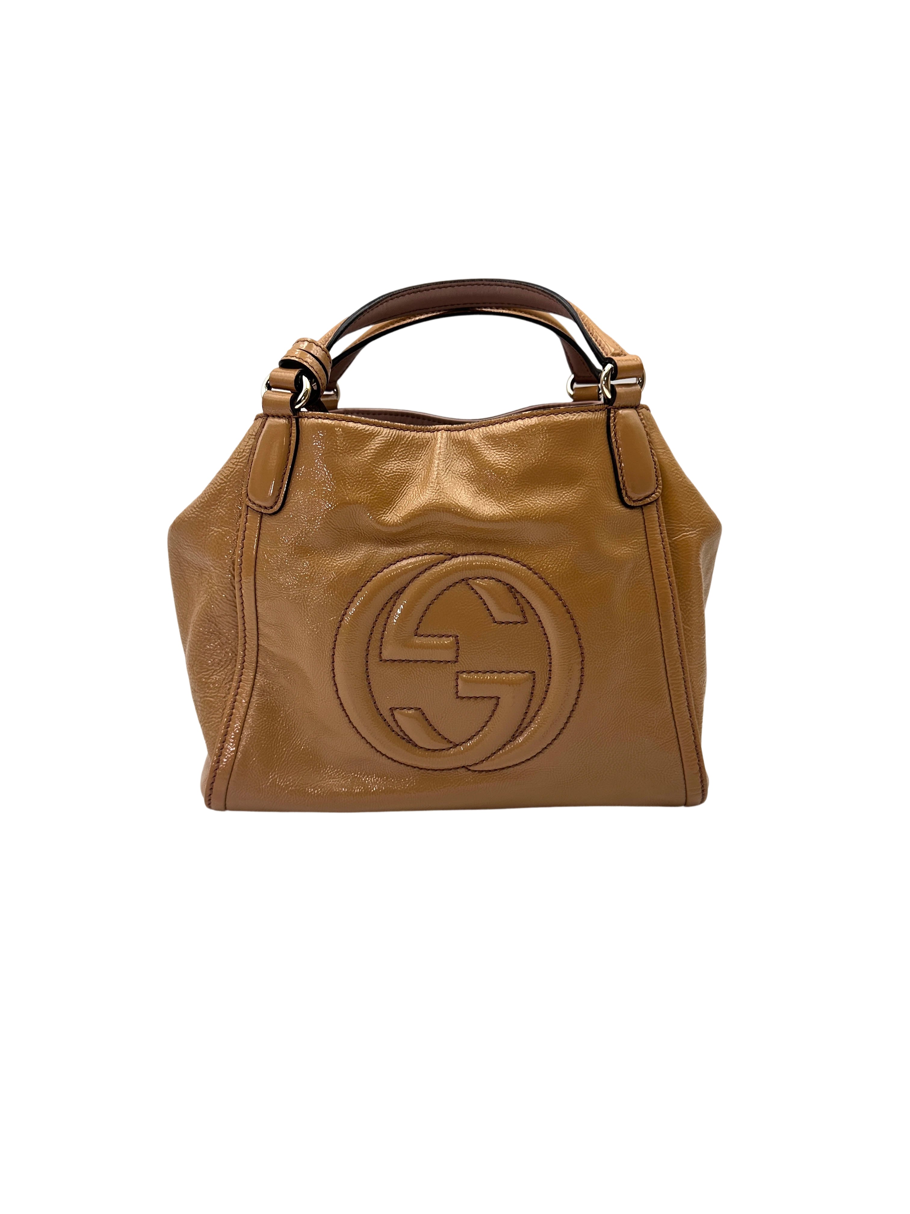 Gucci Soho Beige Leather Hobo Bag GG1110
