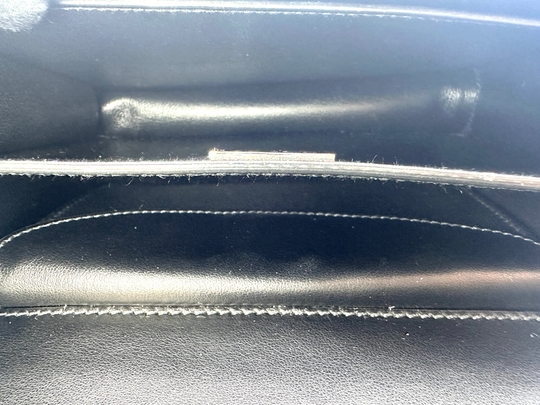 Prada Cahier Black Leather Studded Shoulder Bag PR393