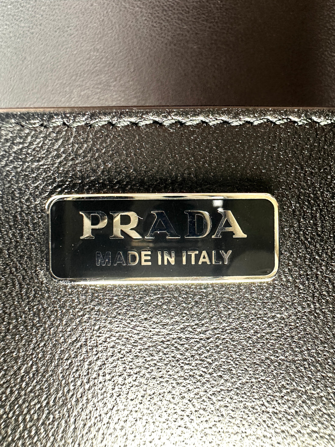 Prada Cahier Black Leather Studded Shoulder Bag PR393
