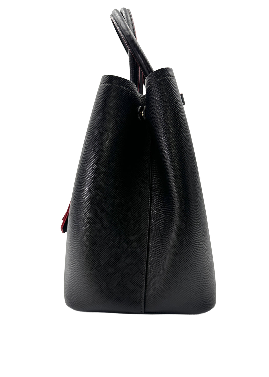 Prada Galleria Black Saffiano Leather Handle Bag PR394
