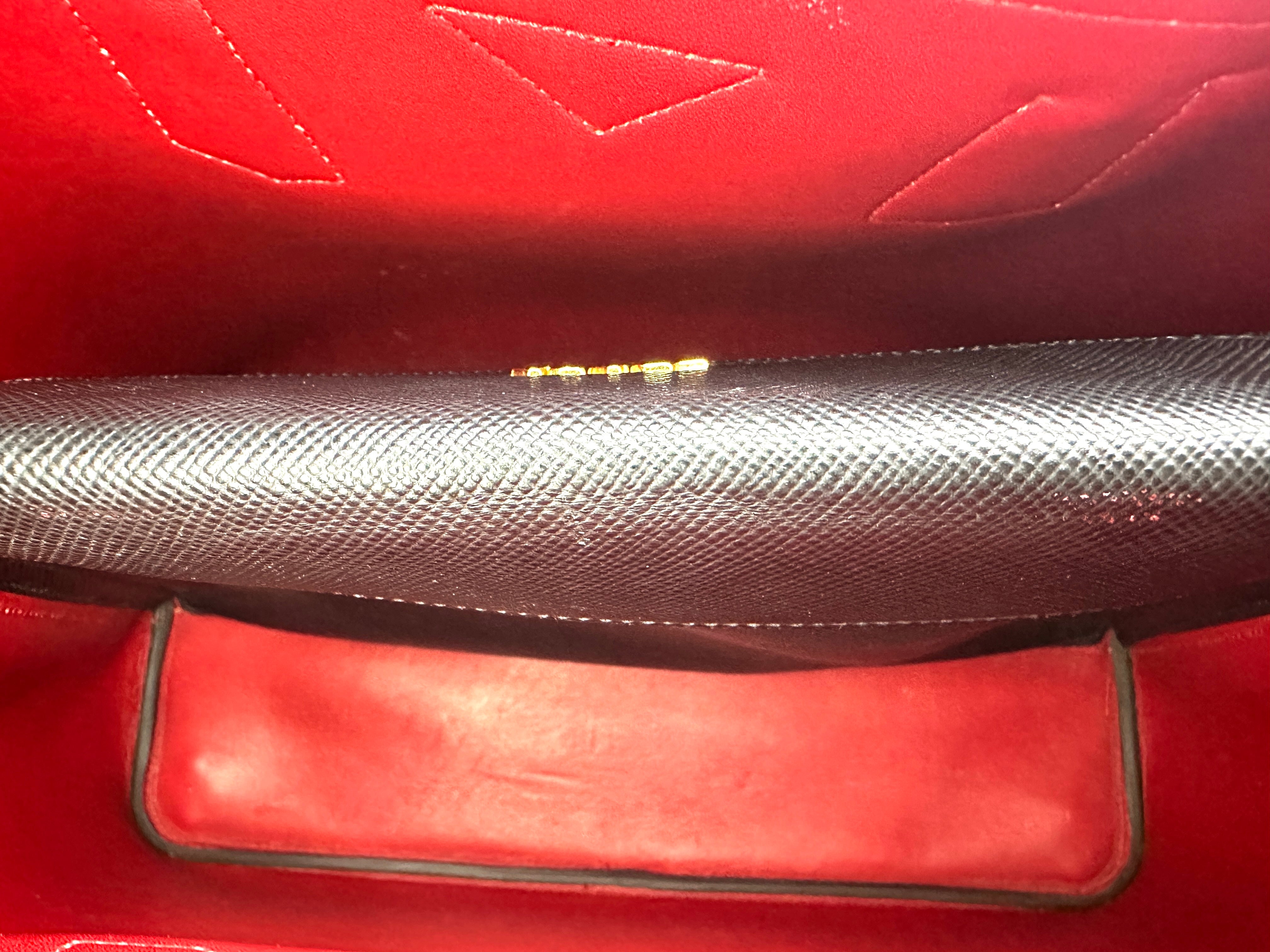 Prada Galleria Black Saffiano Leather Handle Bag PR394