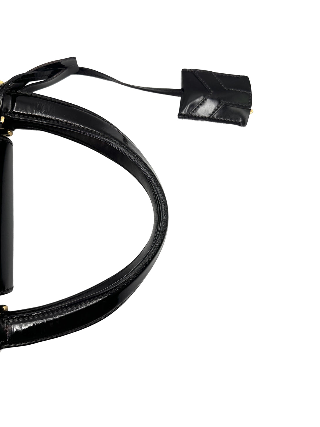Saint Laurent Black Patent Leather Handle Bag SL243