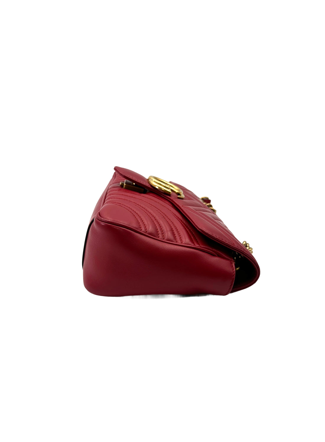 Gucci GG Marmont Red Matelasse Leather Shoulder Bag GG1114
